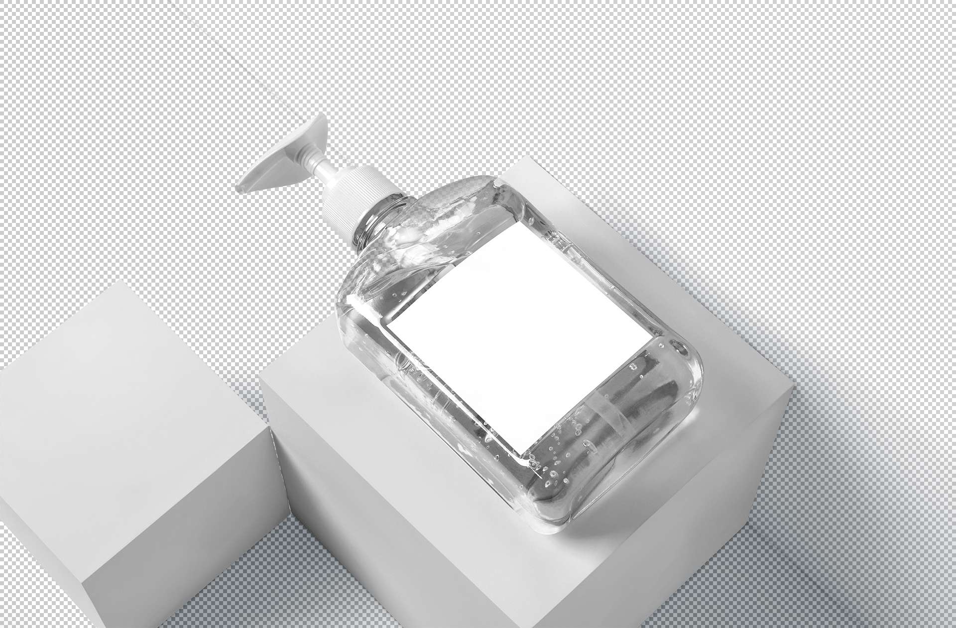 clear bottle mockup