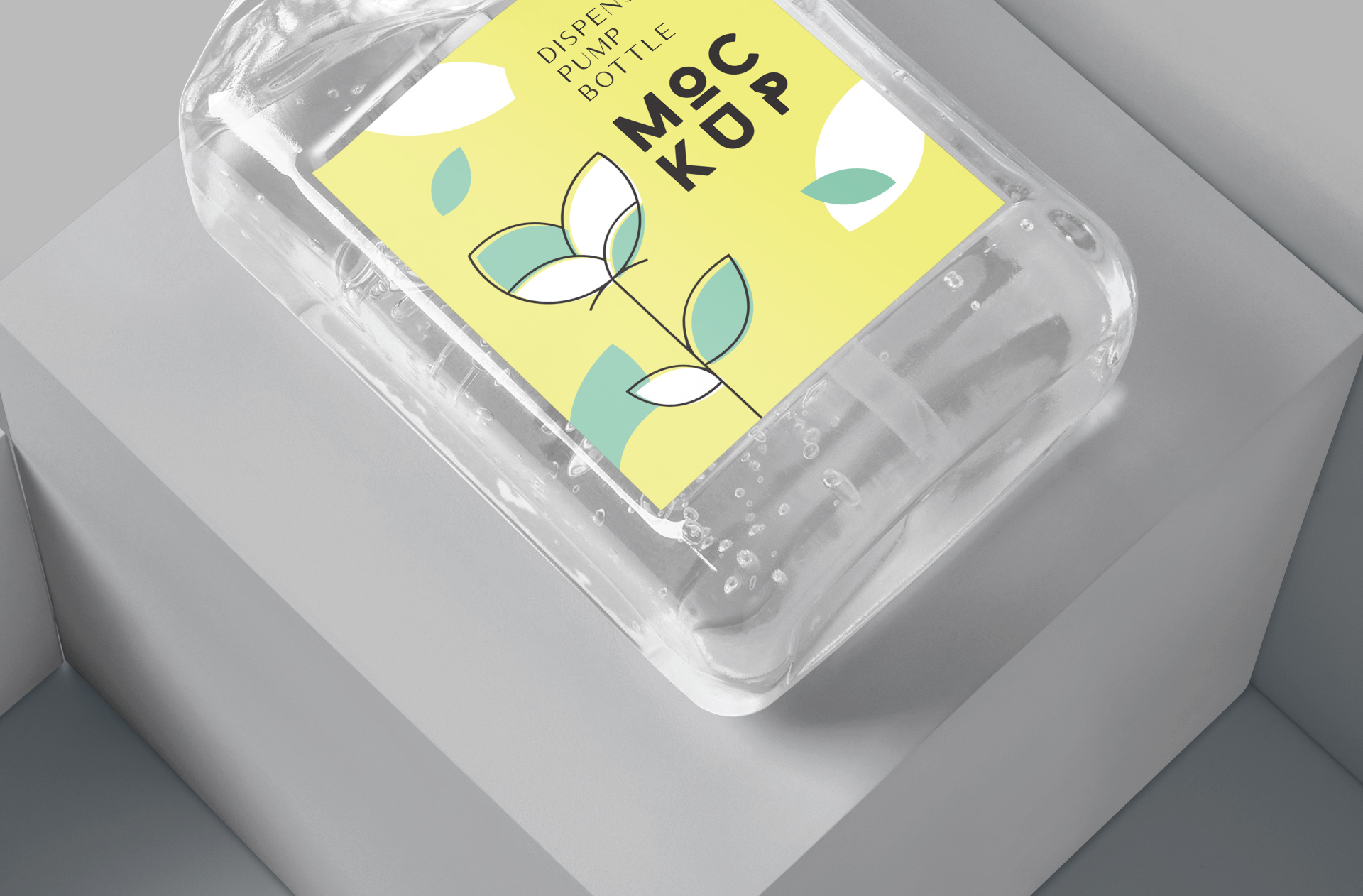 clear bottle mockup
