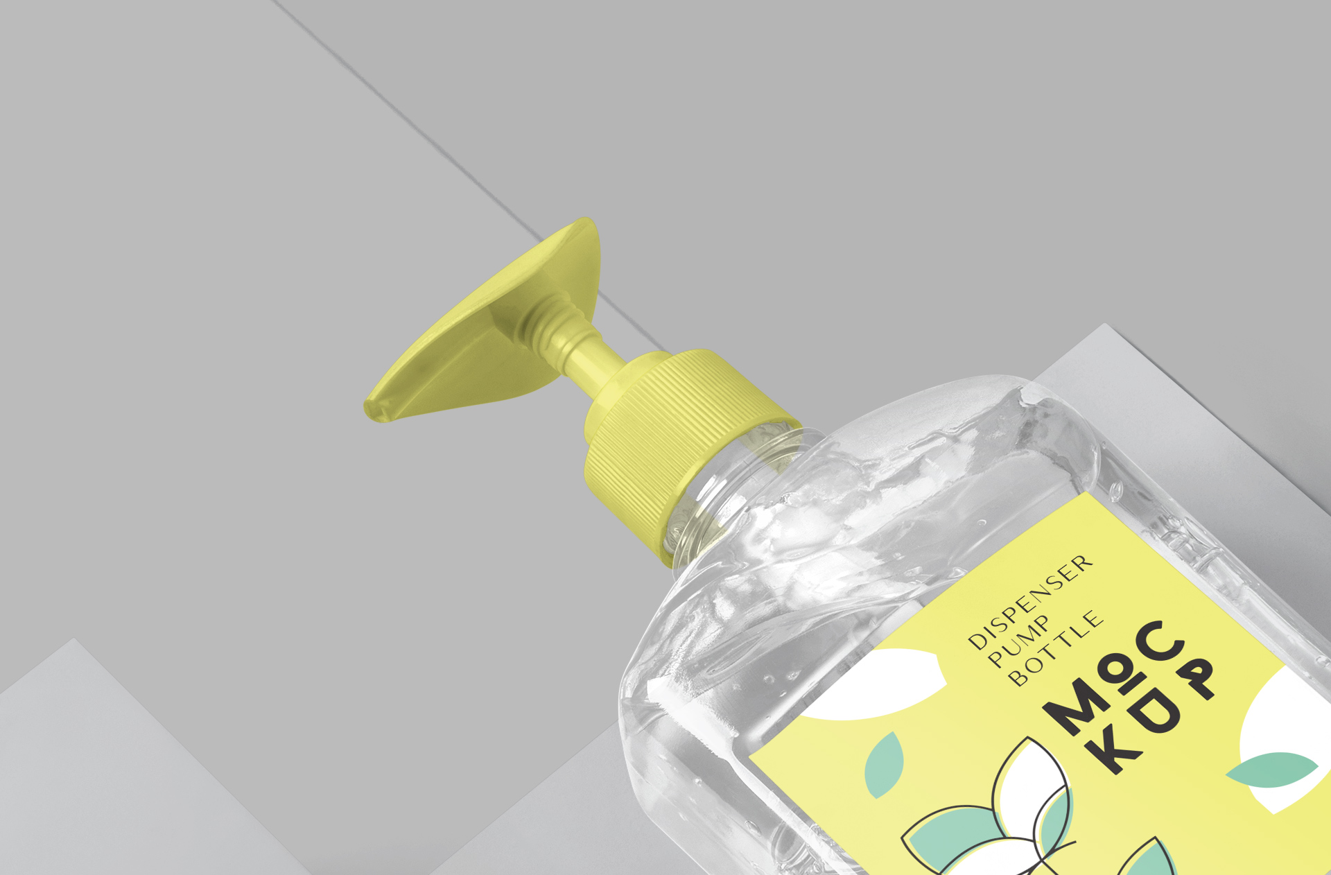 clear bottle mockup