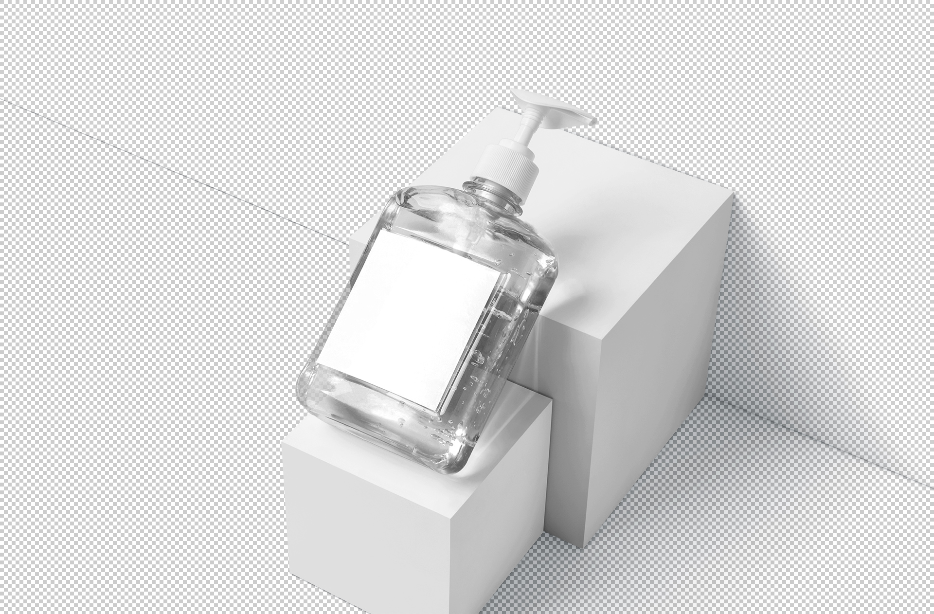 clear bottle mockup