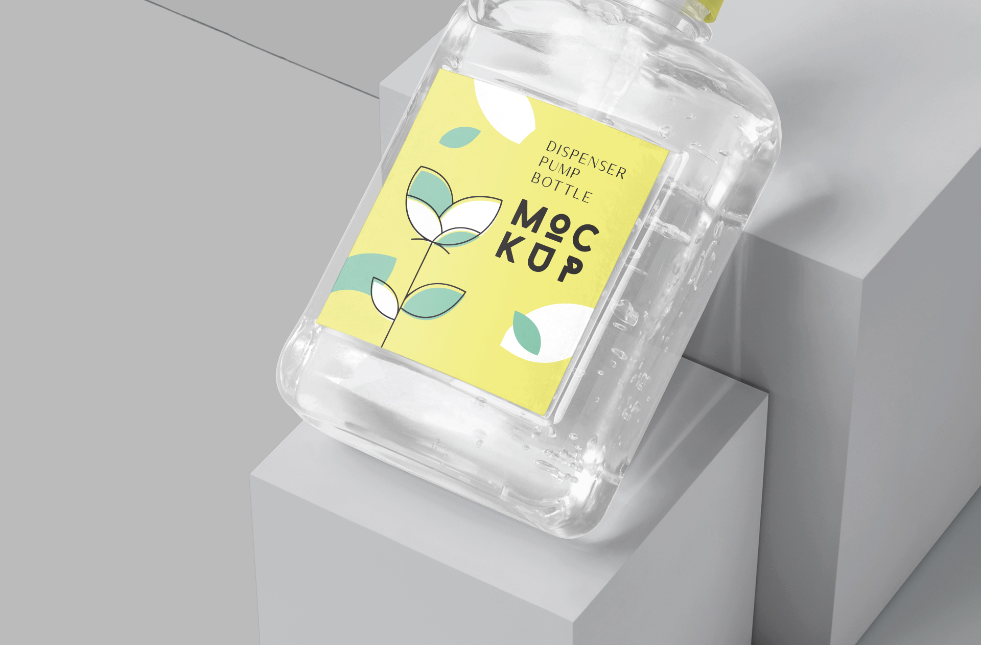 clear bottle mockup