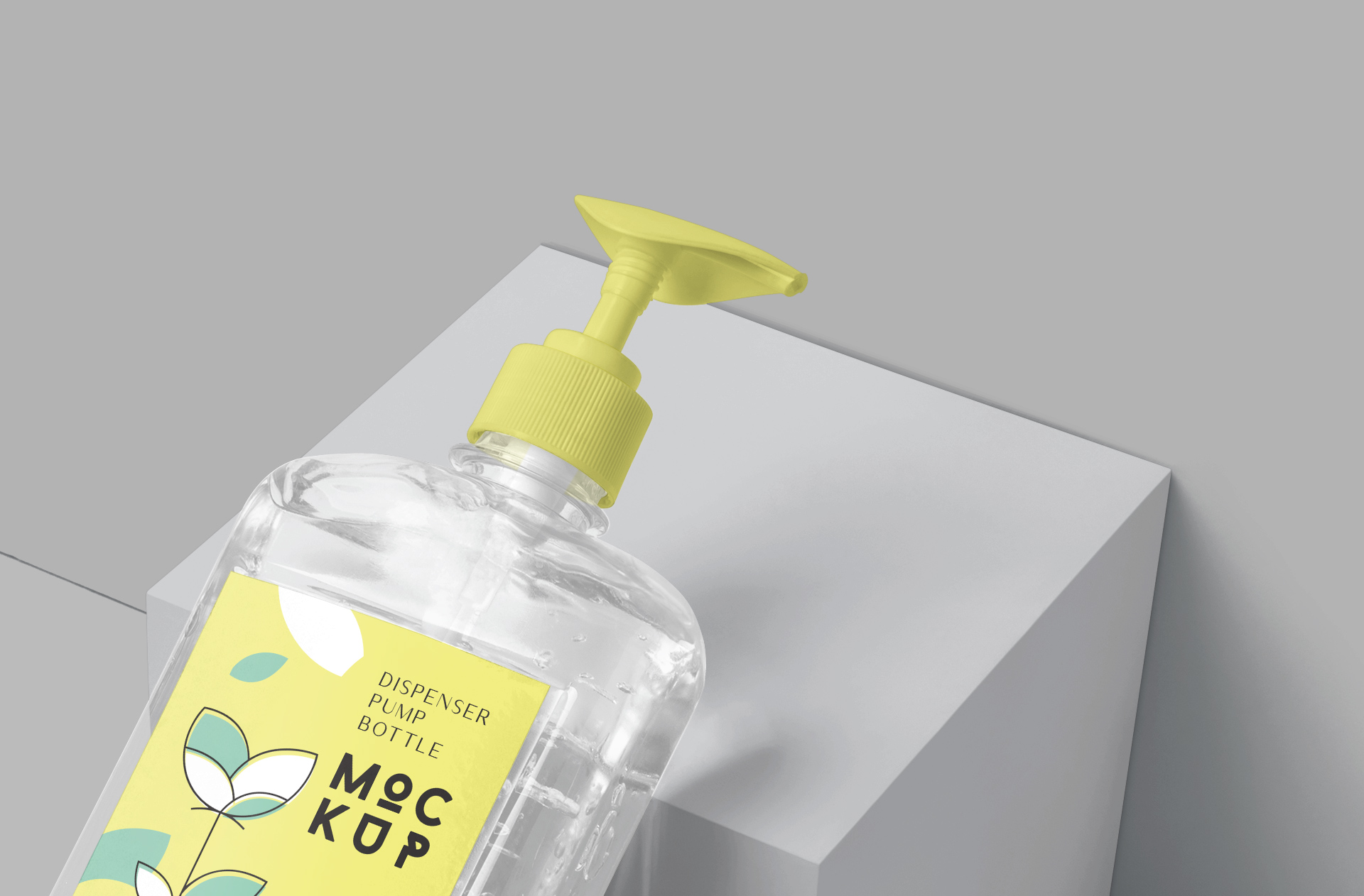 clear bottle mockup