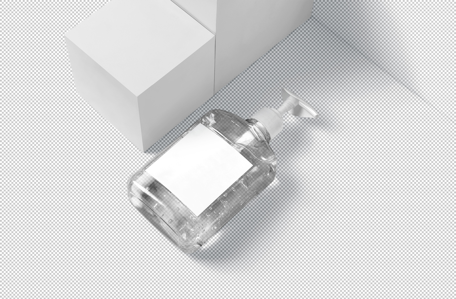 clear bottle mockup
