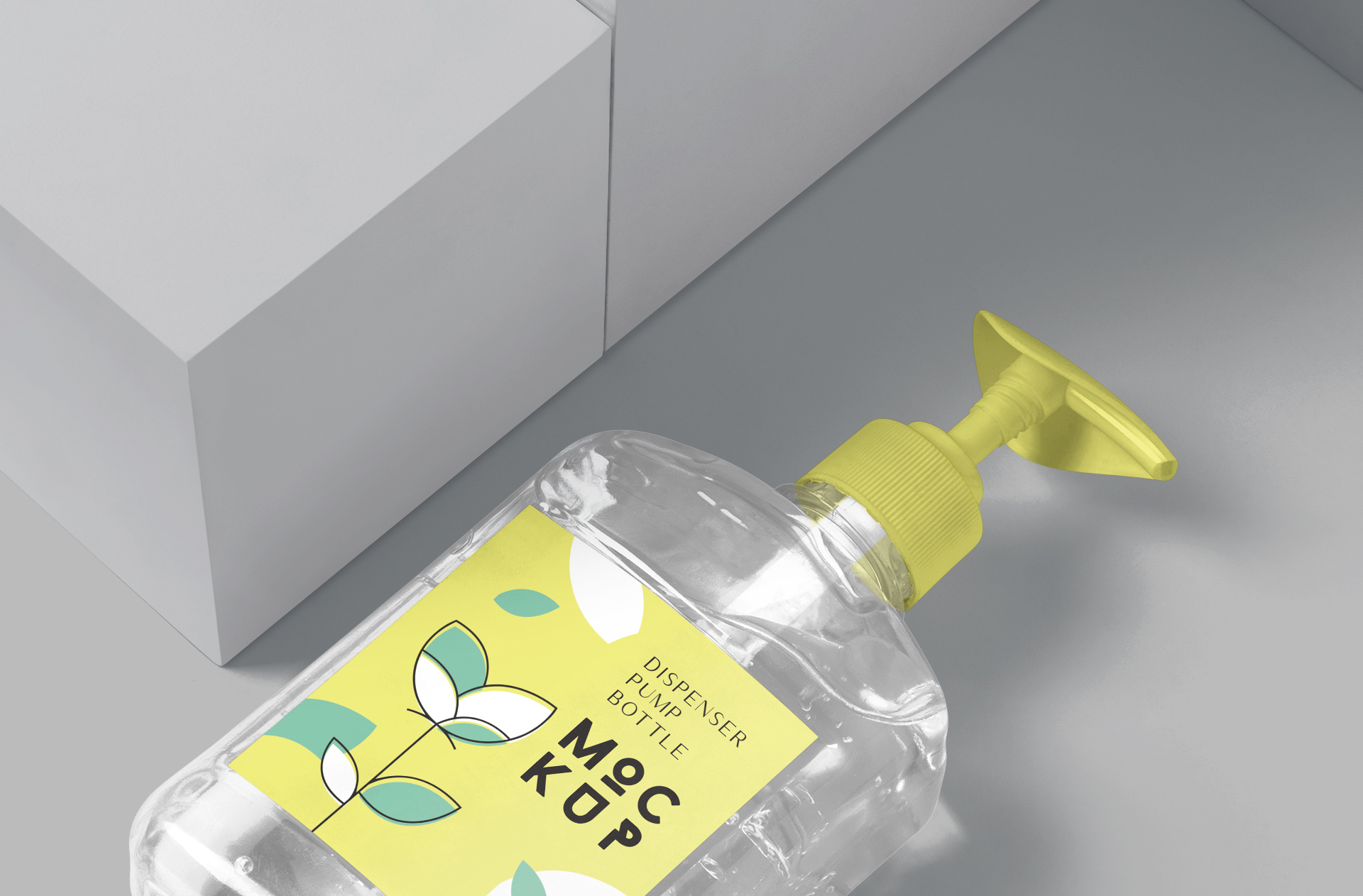 clear bottle mockup