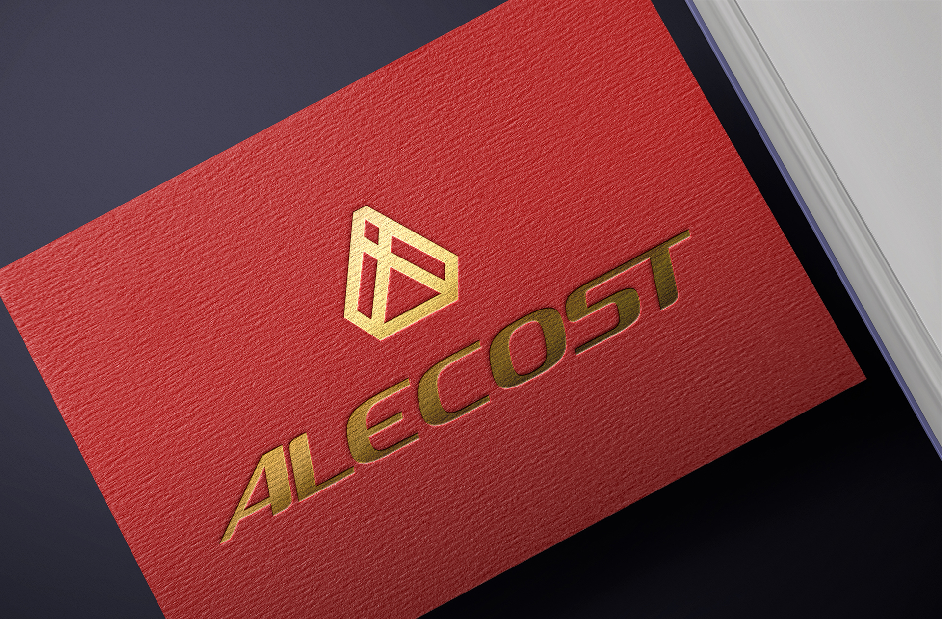 Gold Foil Business Card Logo Mockup – Luxury Branding