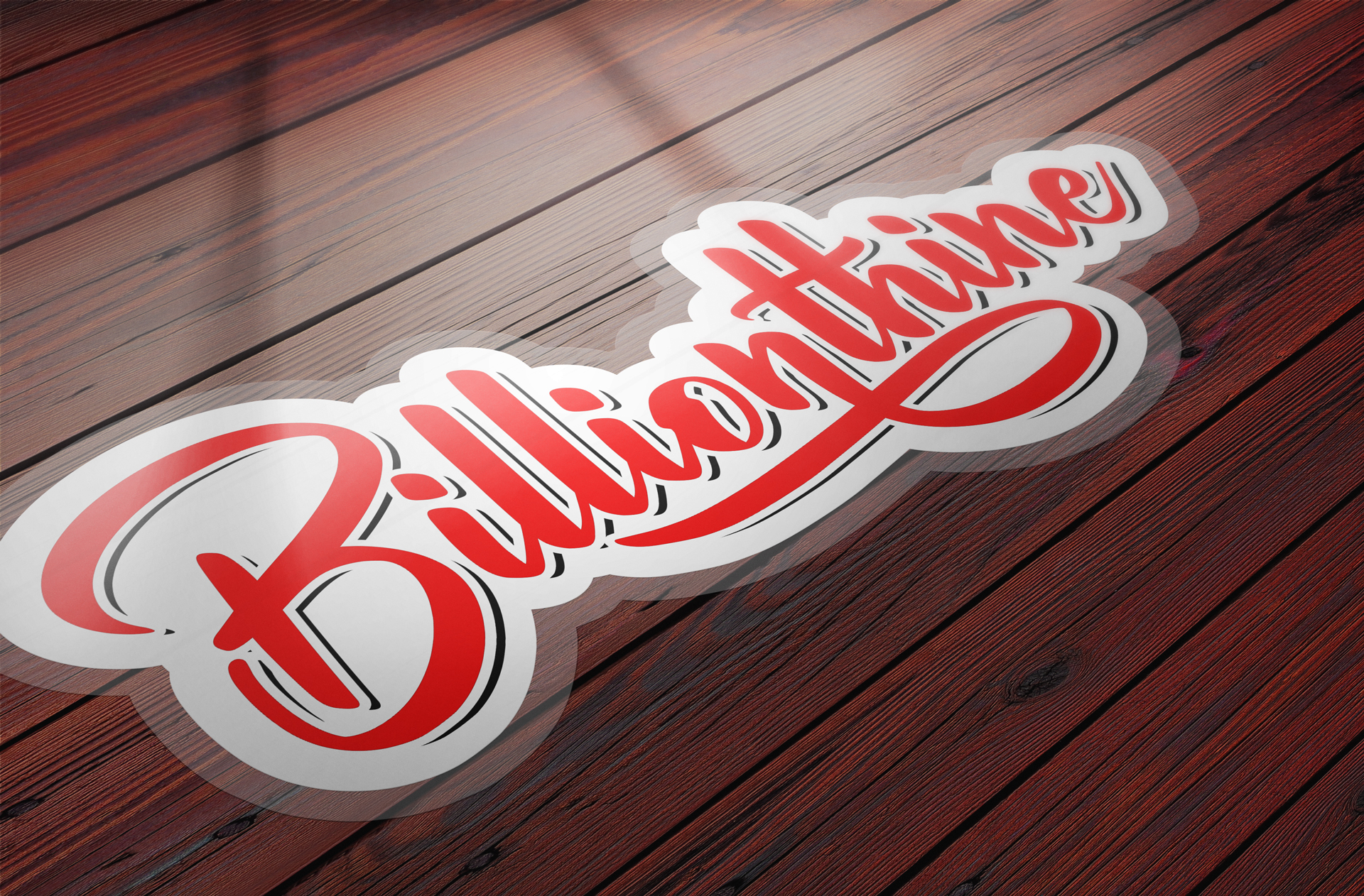 Sticker Logo Mockup – Realistic Die-Cut Sticker Design