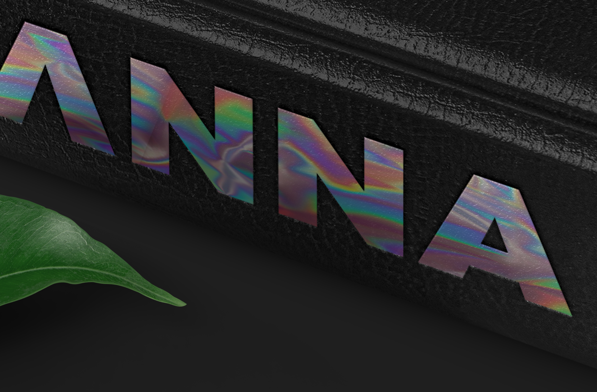 artistic holographic logo display