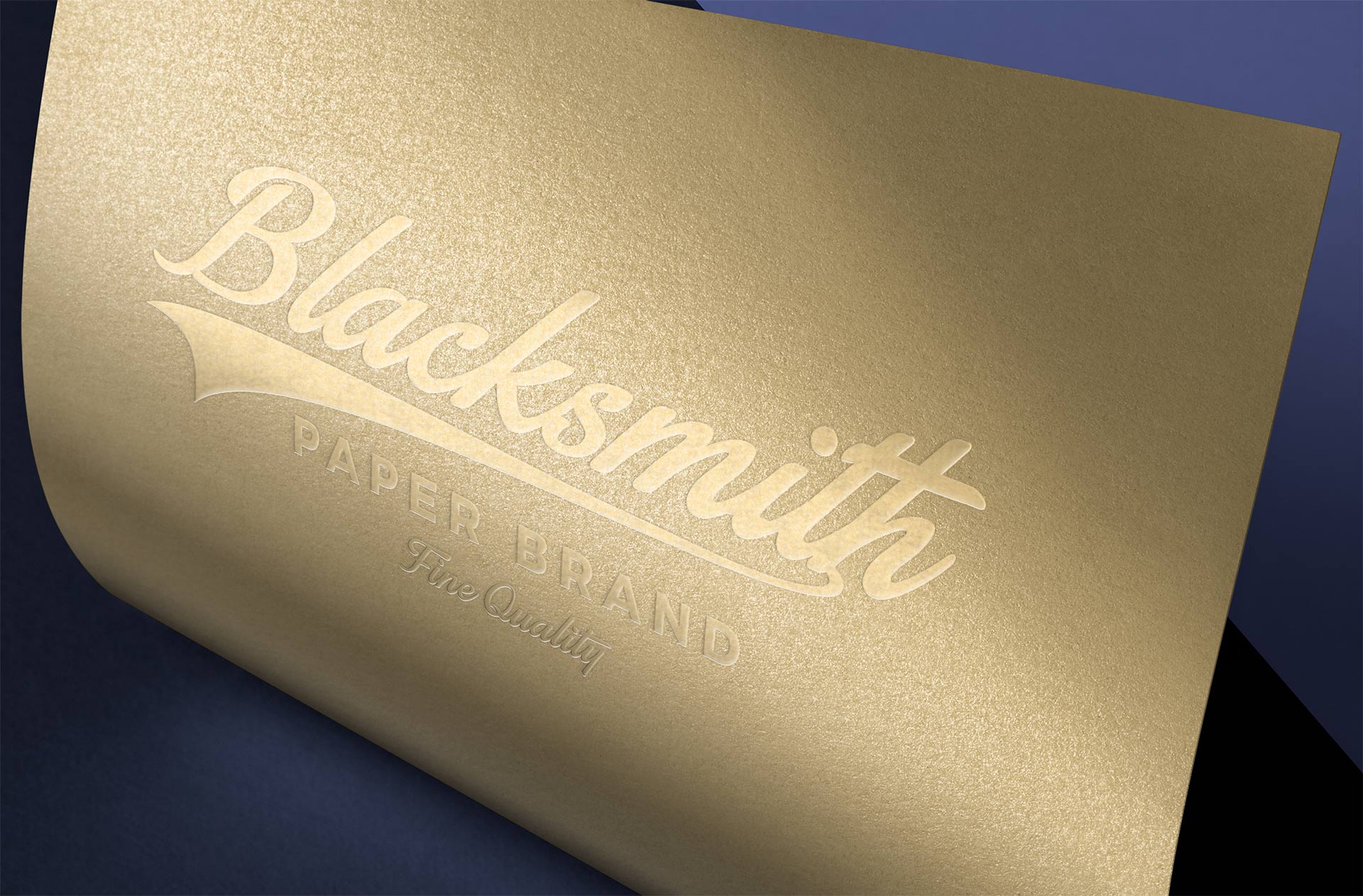 Elegant Gold Foil Logo Mockup on Paper