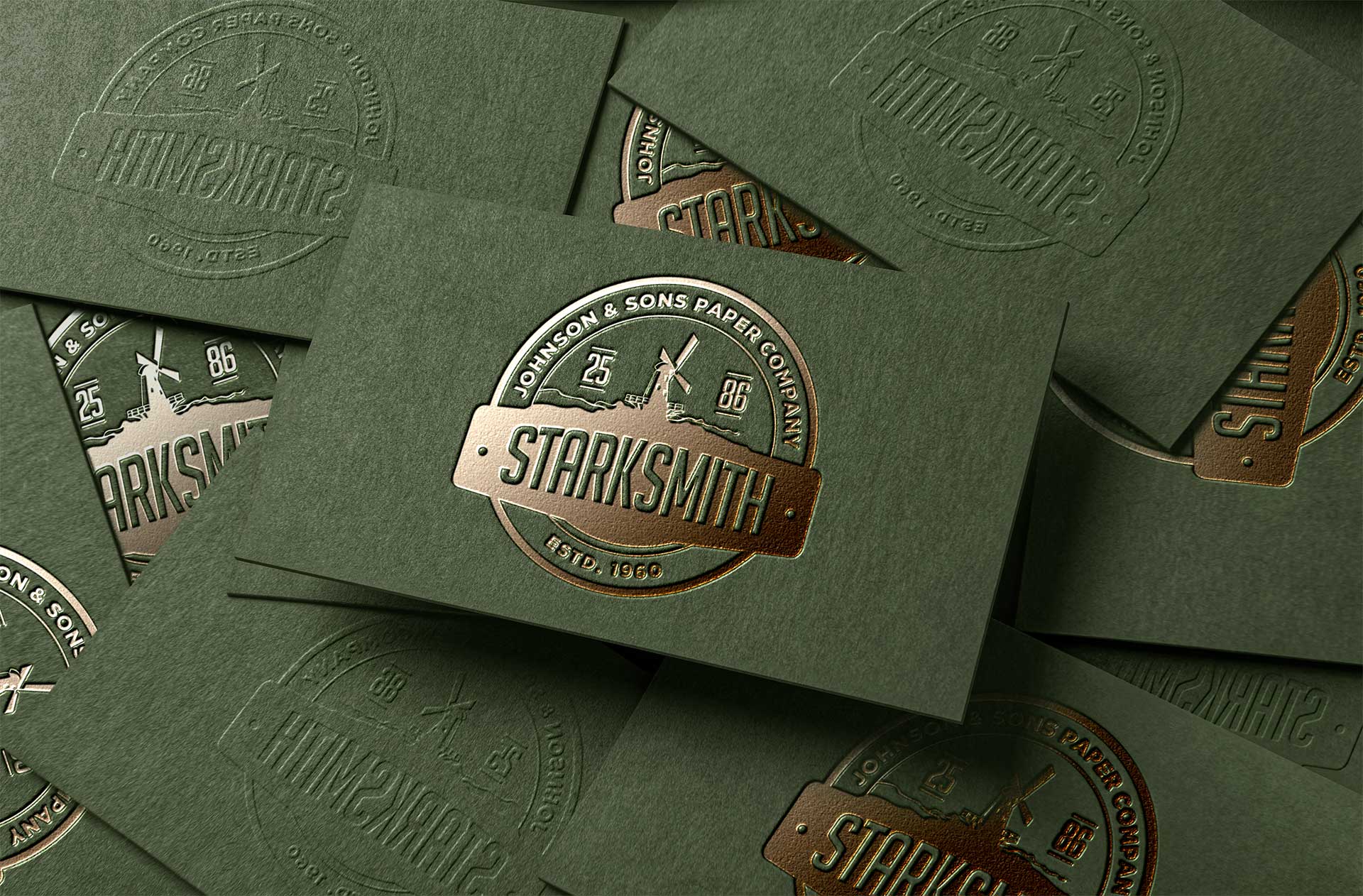 Foil Stamped Business Card Mockup – Luxury Branding