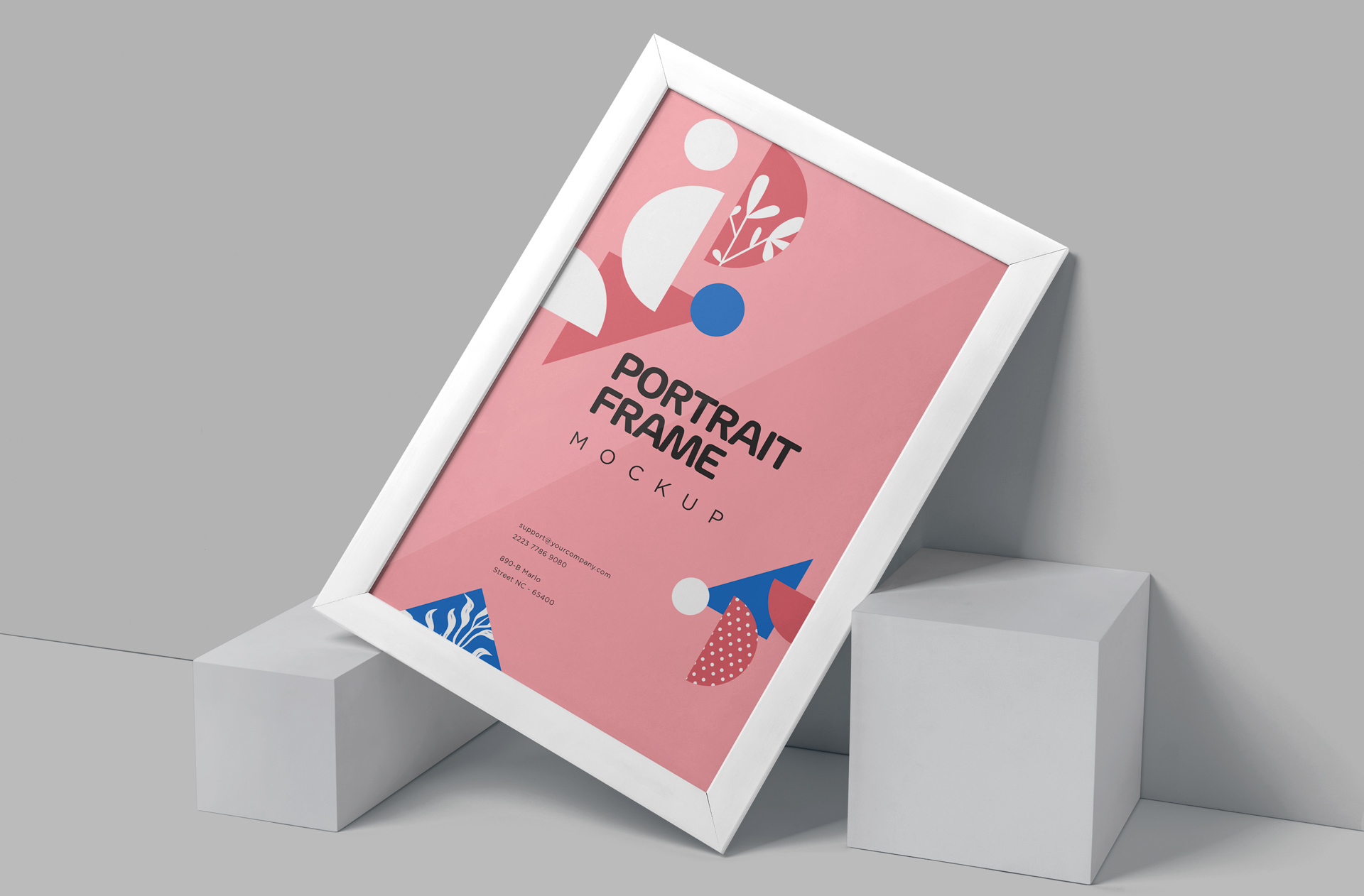 Minimalist Portrait Frame Mockup – High-Resolution PSD