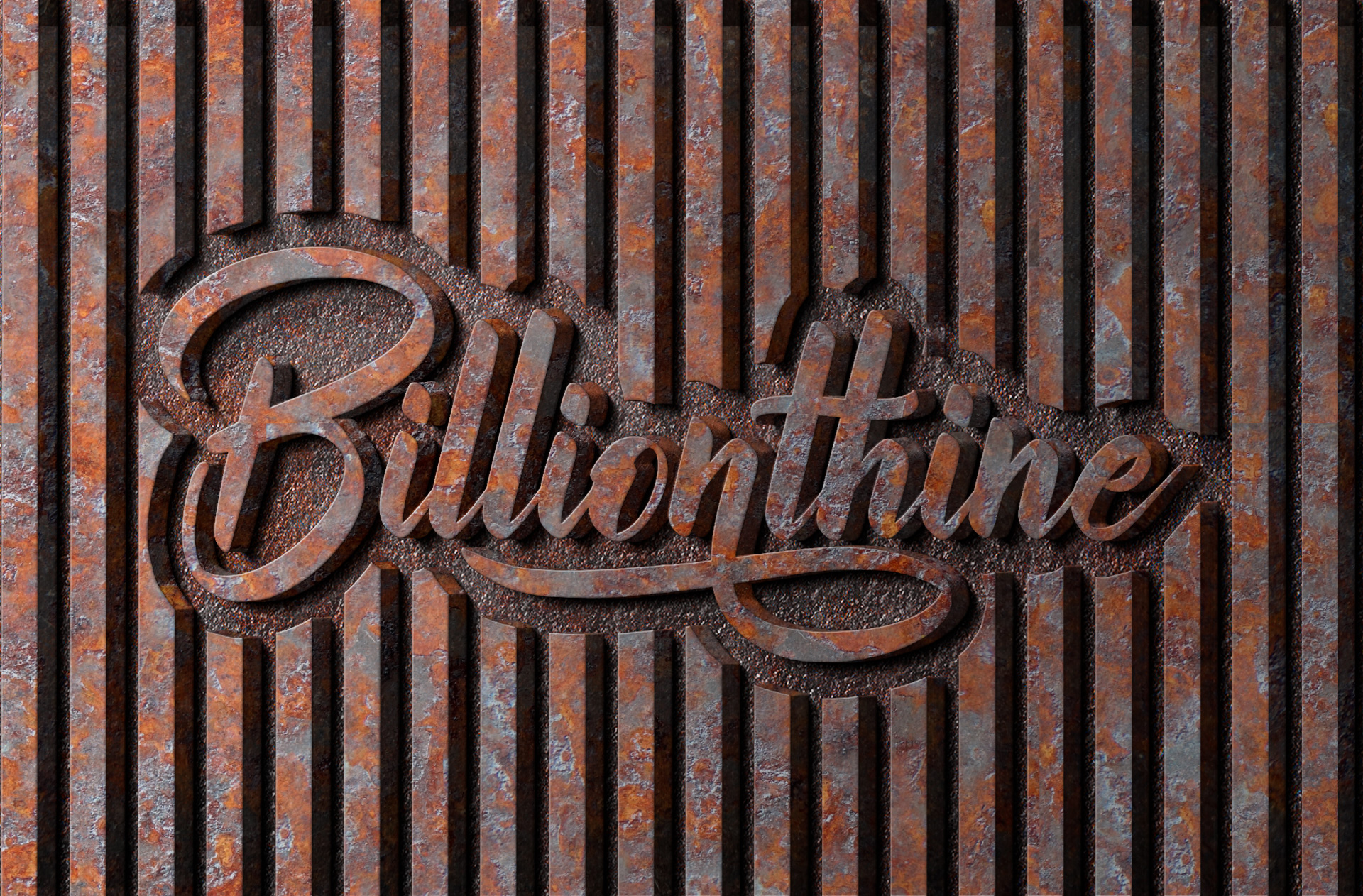 Rusty Metal Logo Mockup – Industrial Branding