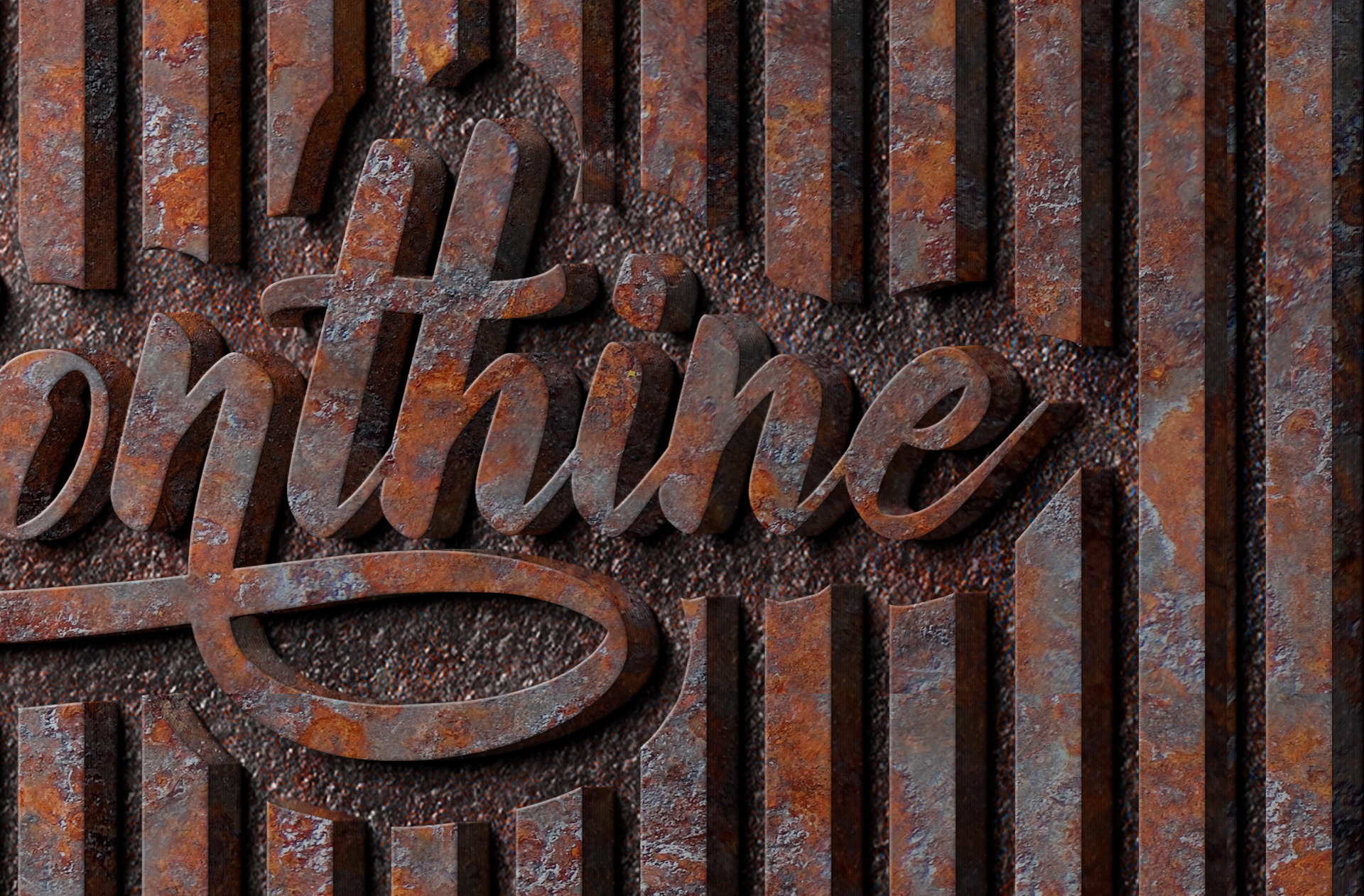 Rusty Metal Logo Mockup – Industrial Branding