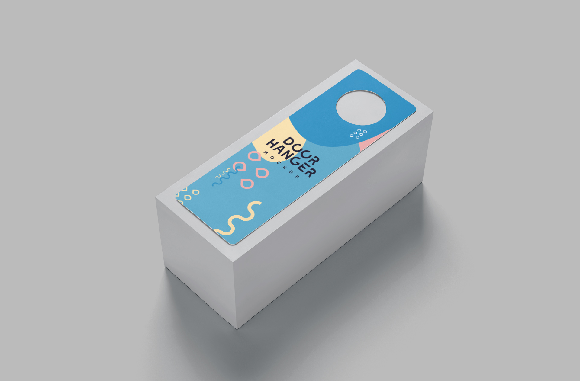 Clean and Professional Door Hanger Mockup Flat View