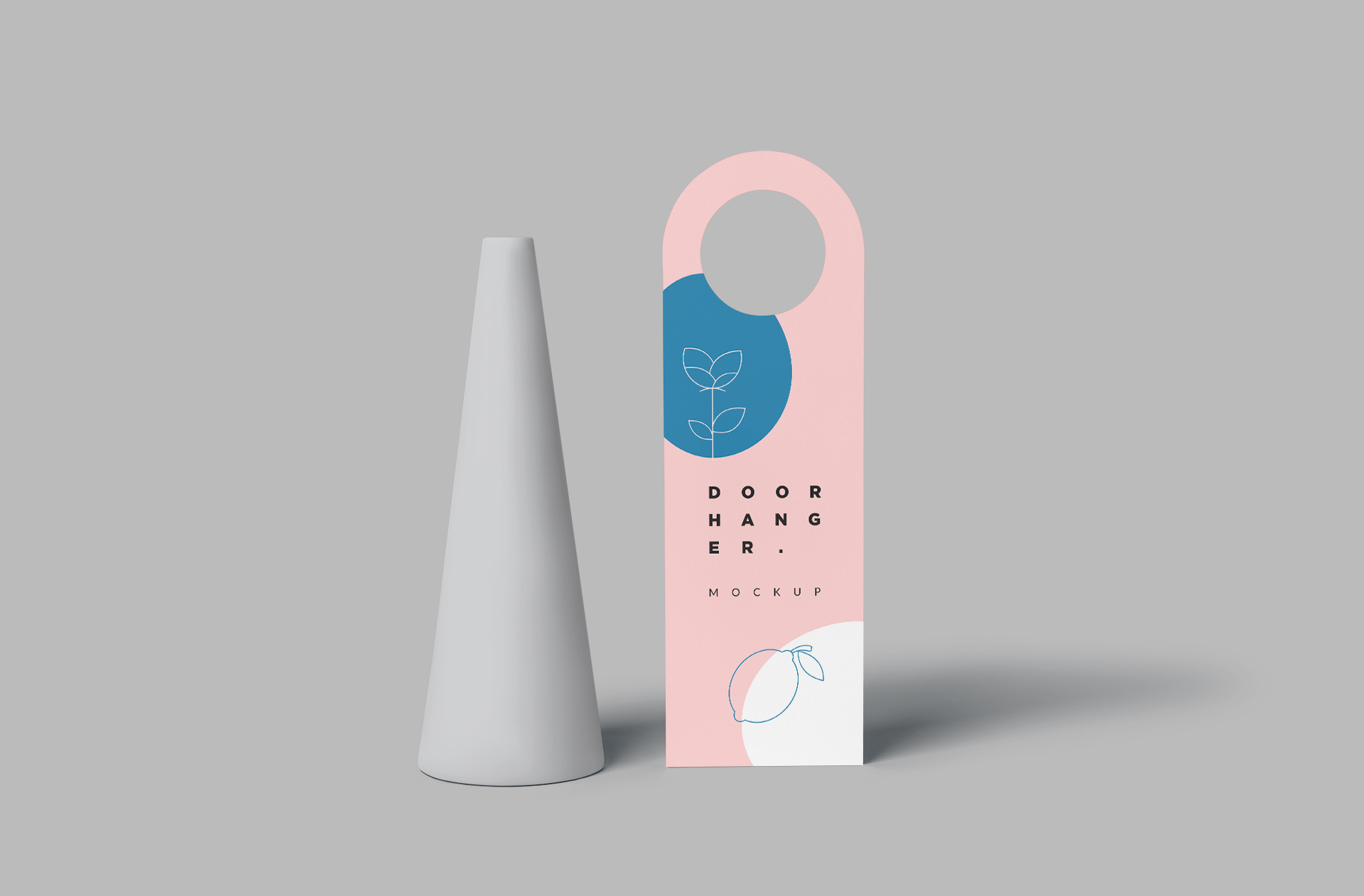 Minimalist Door Hanger Mockup with Clean Design