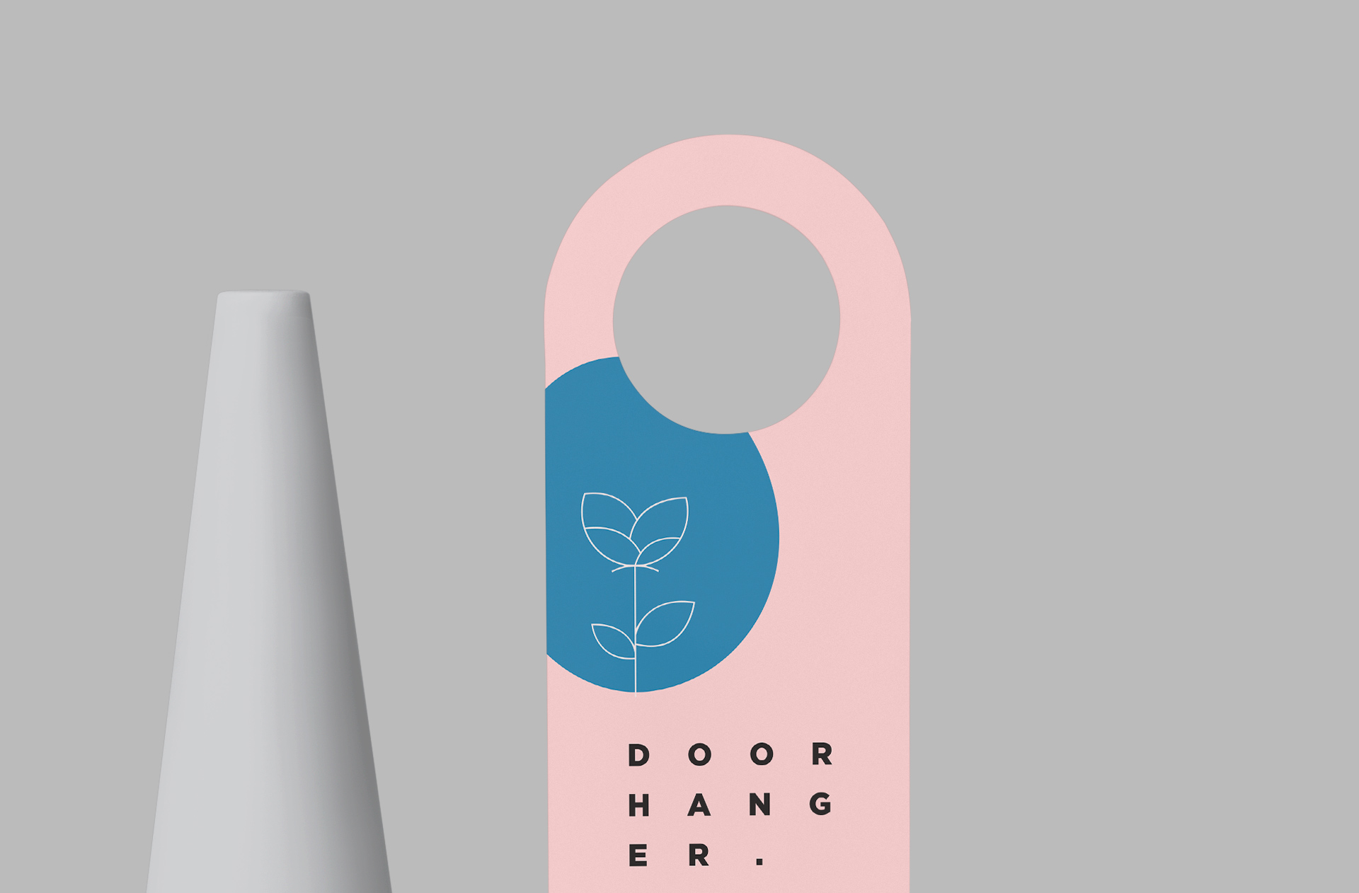 advertising door hanger mockup