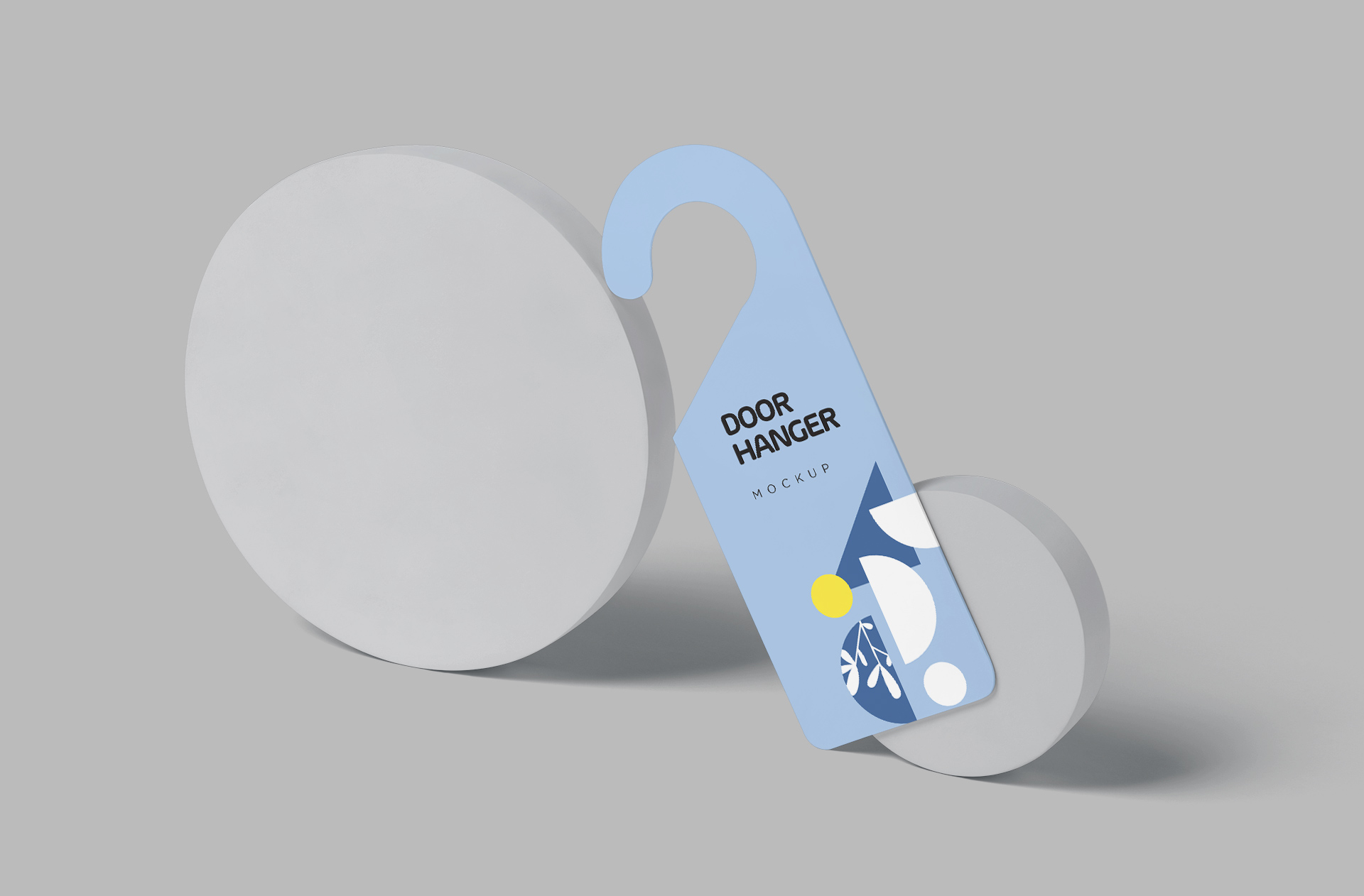 Minimalist Door Hanger Mockup Elevated Display