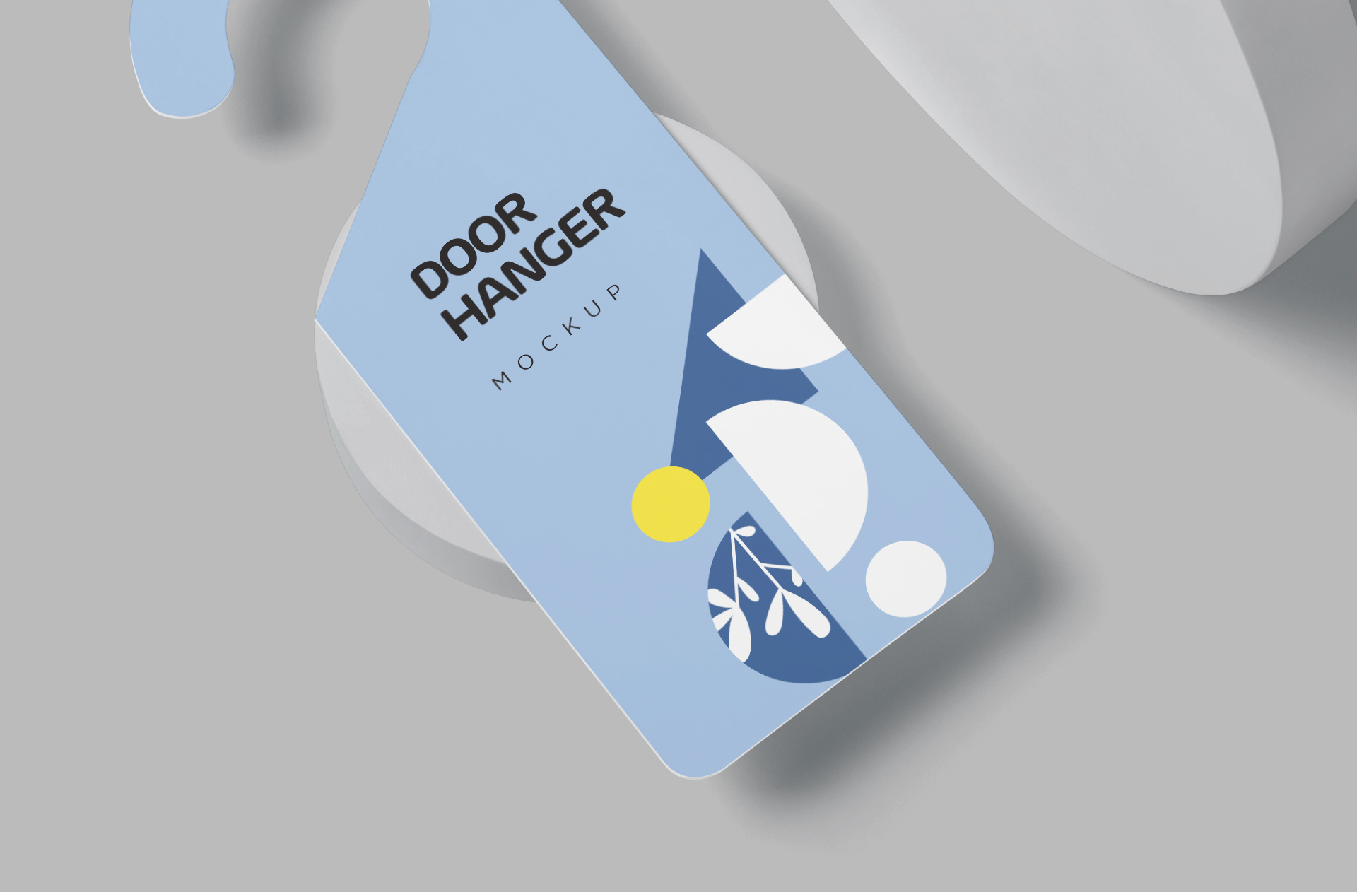 advertising door hanger mockup
