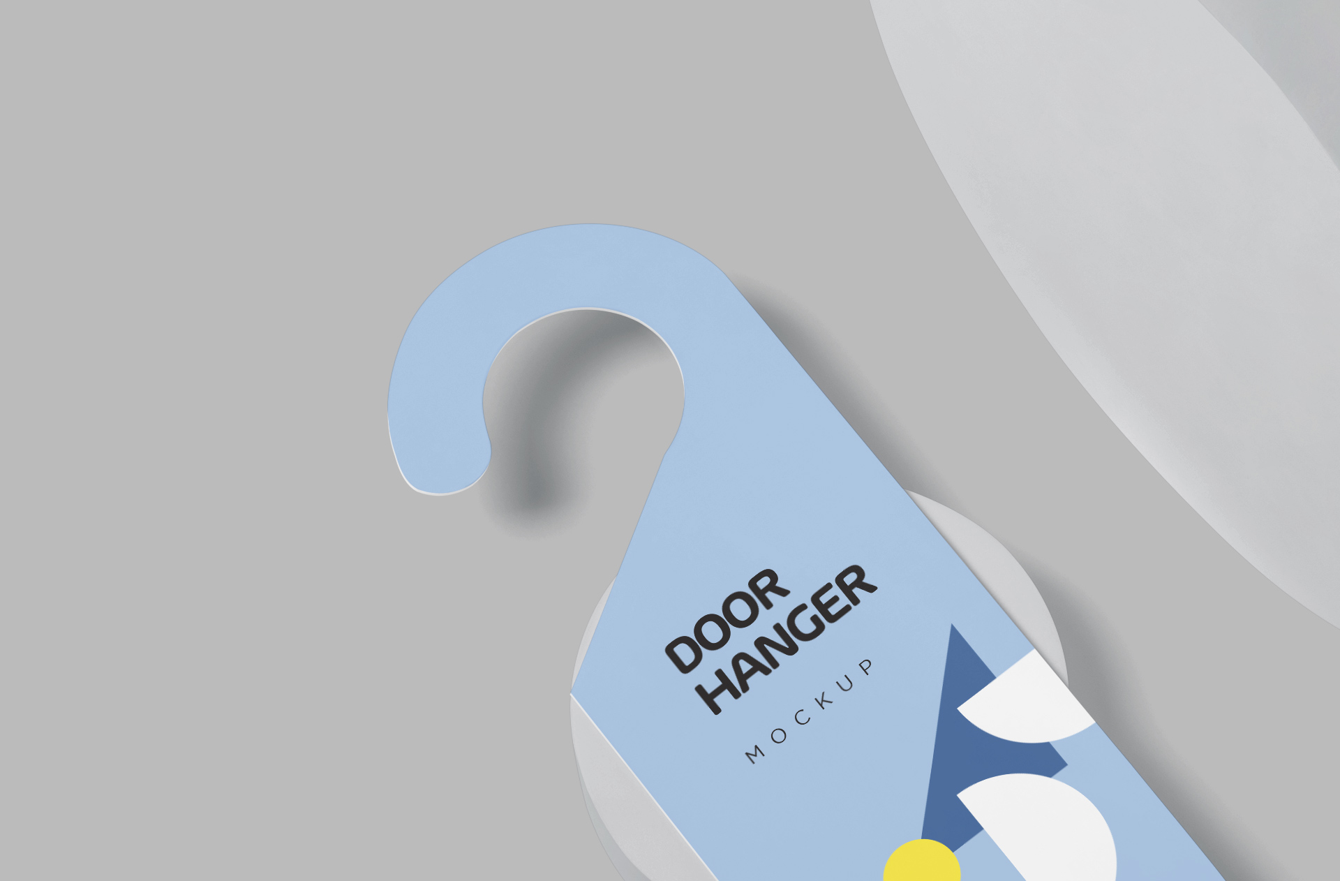 advertising door hanger mockup