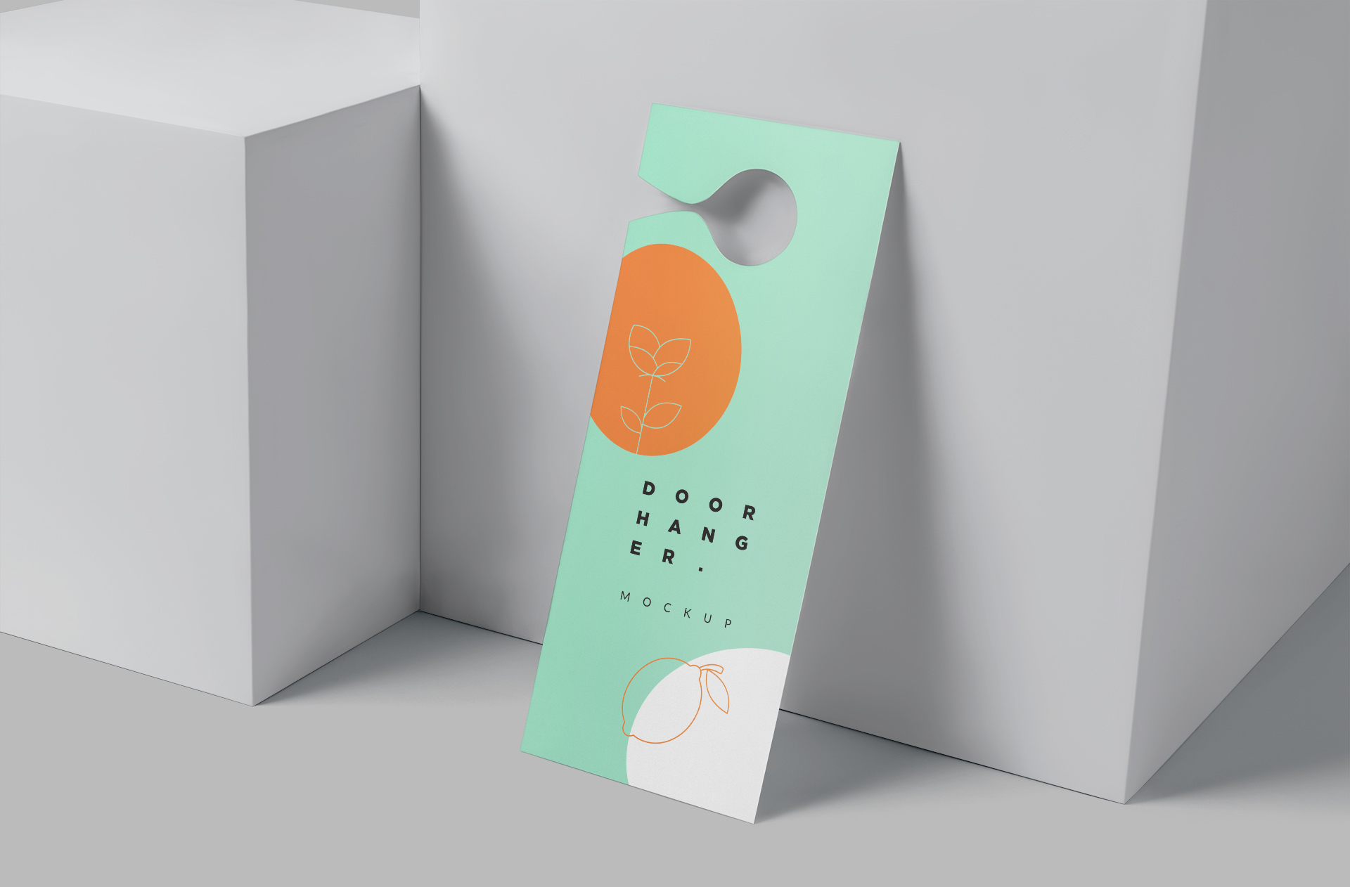 Modern Door Hanger Mockup Clean and Minimal Design