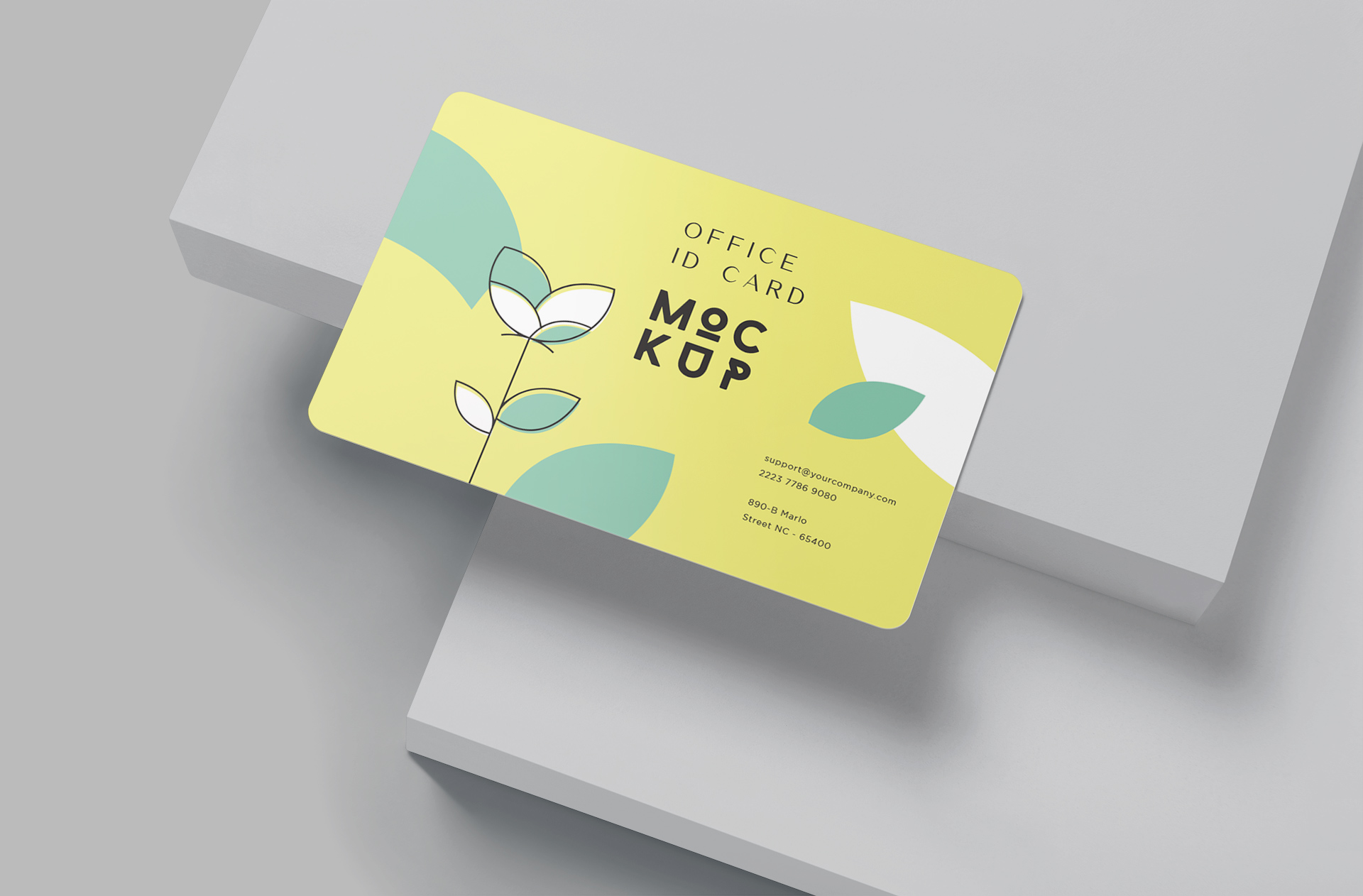 Office ID Card Mockup Clean and Minimal Design