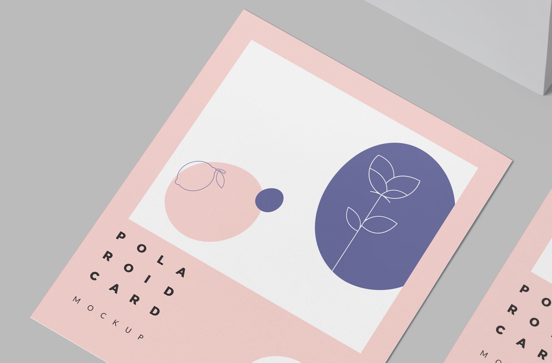 A5 polaroid card mock-up