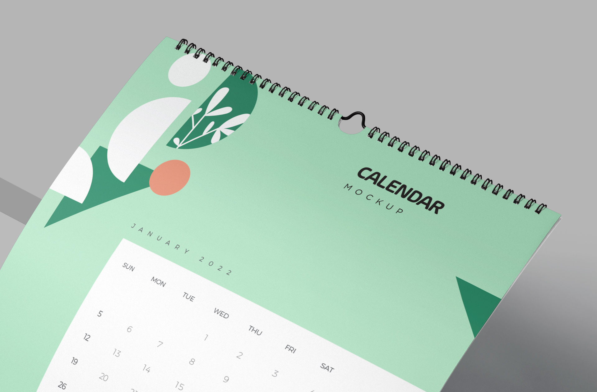 a4 calendar mock-up