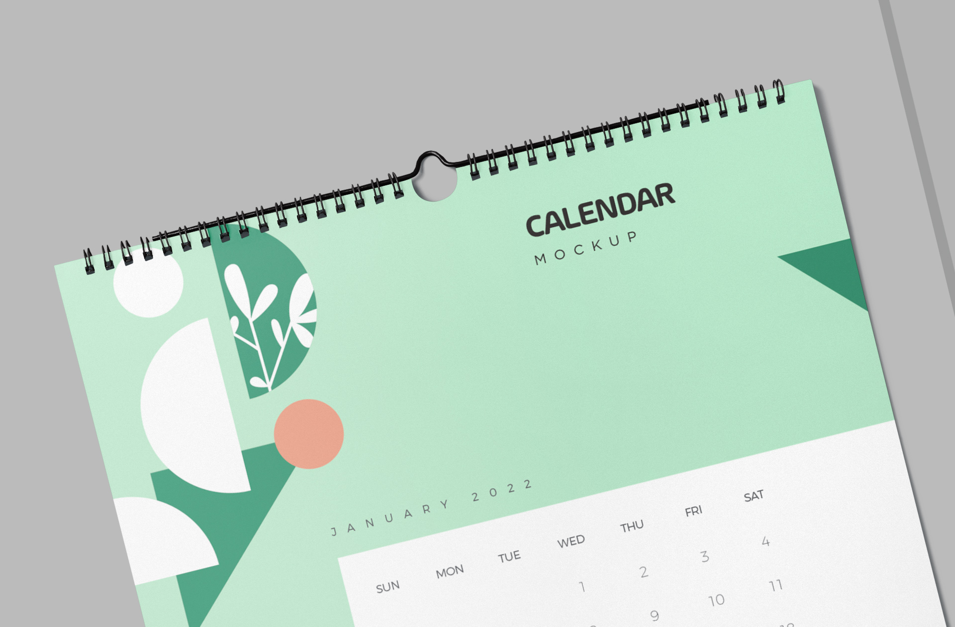 a4 calendar mock-up
