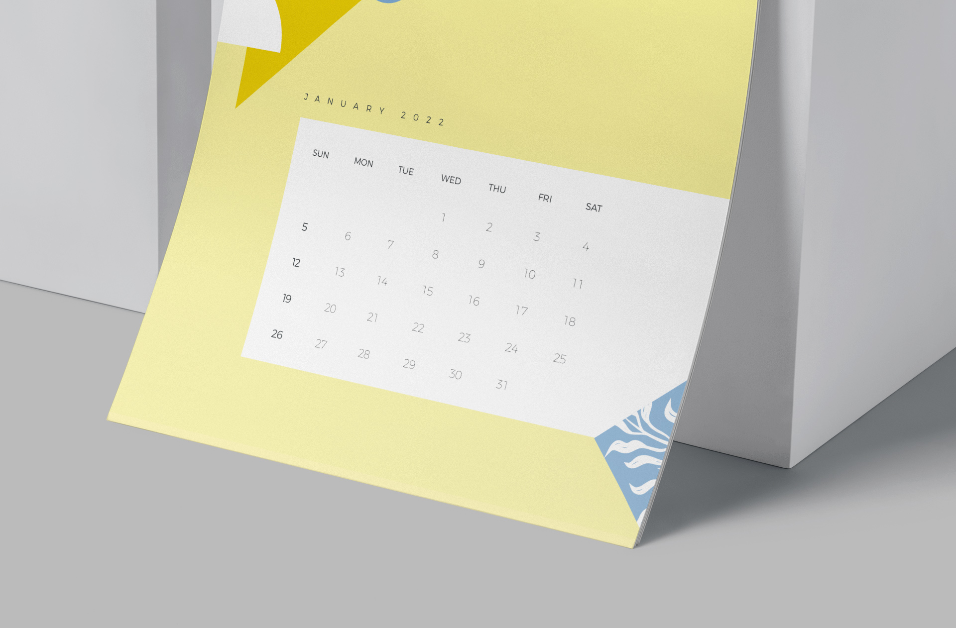 A3 calendar mock-up