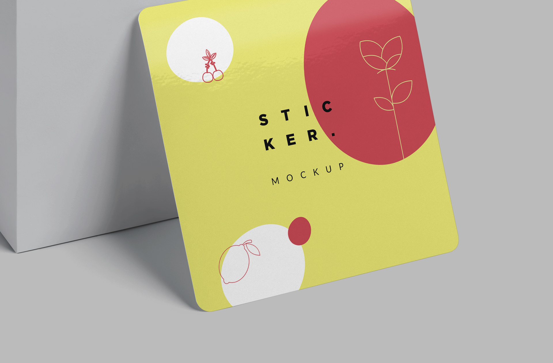 adhesive sticker mock-up