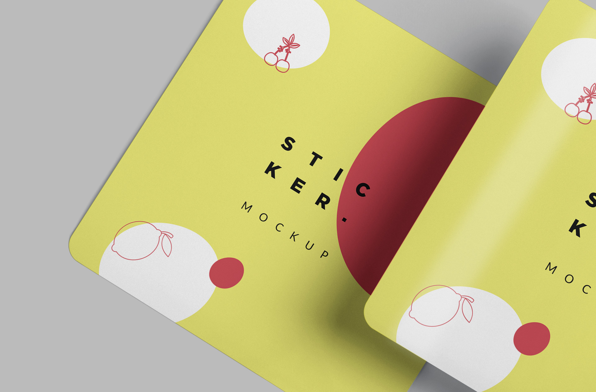 adhesive sticker mock-up