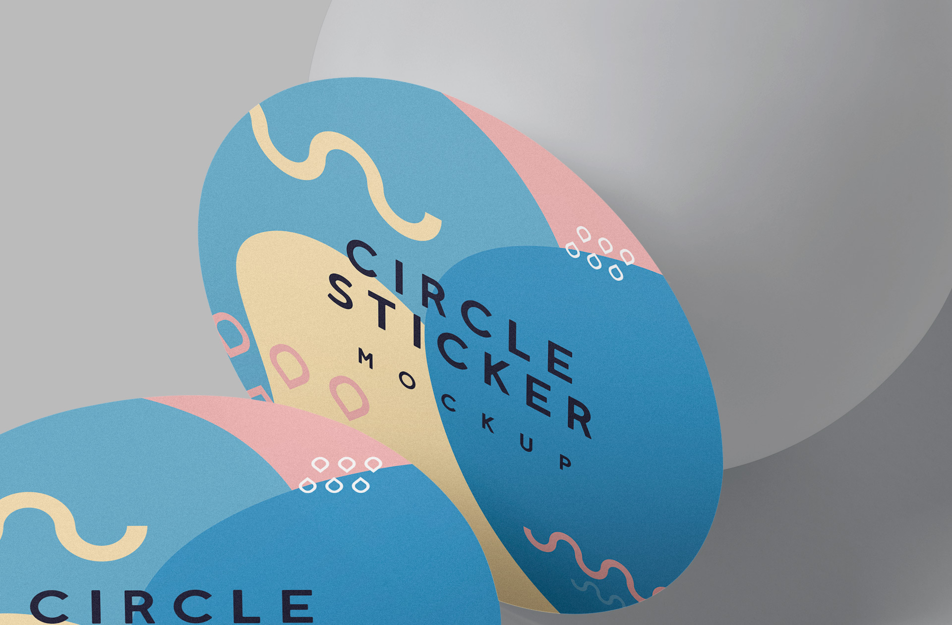 circle sticker mock-up