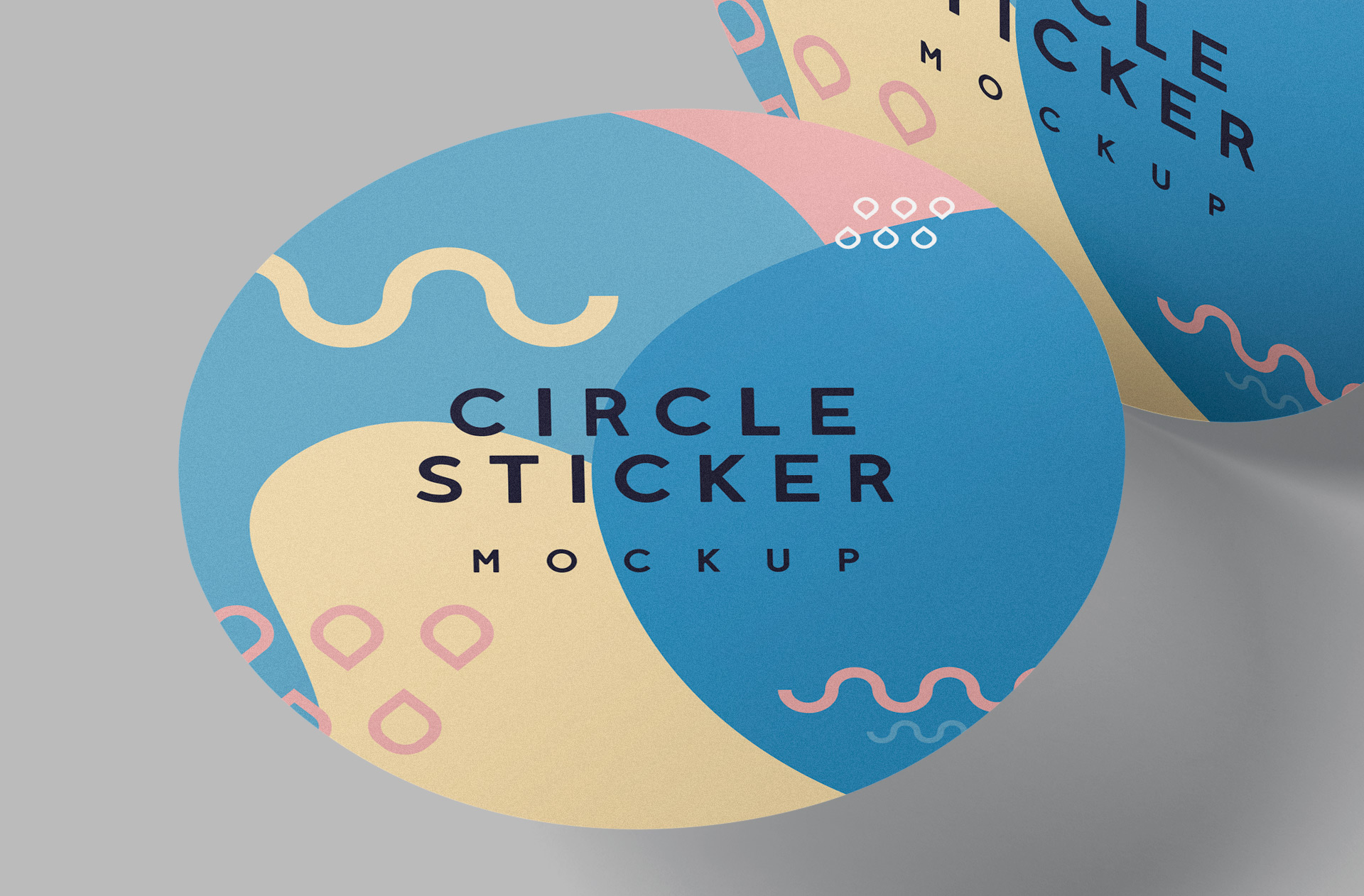 circle sticker mock-up