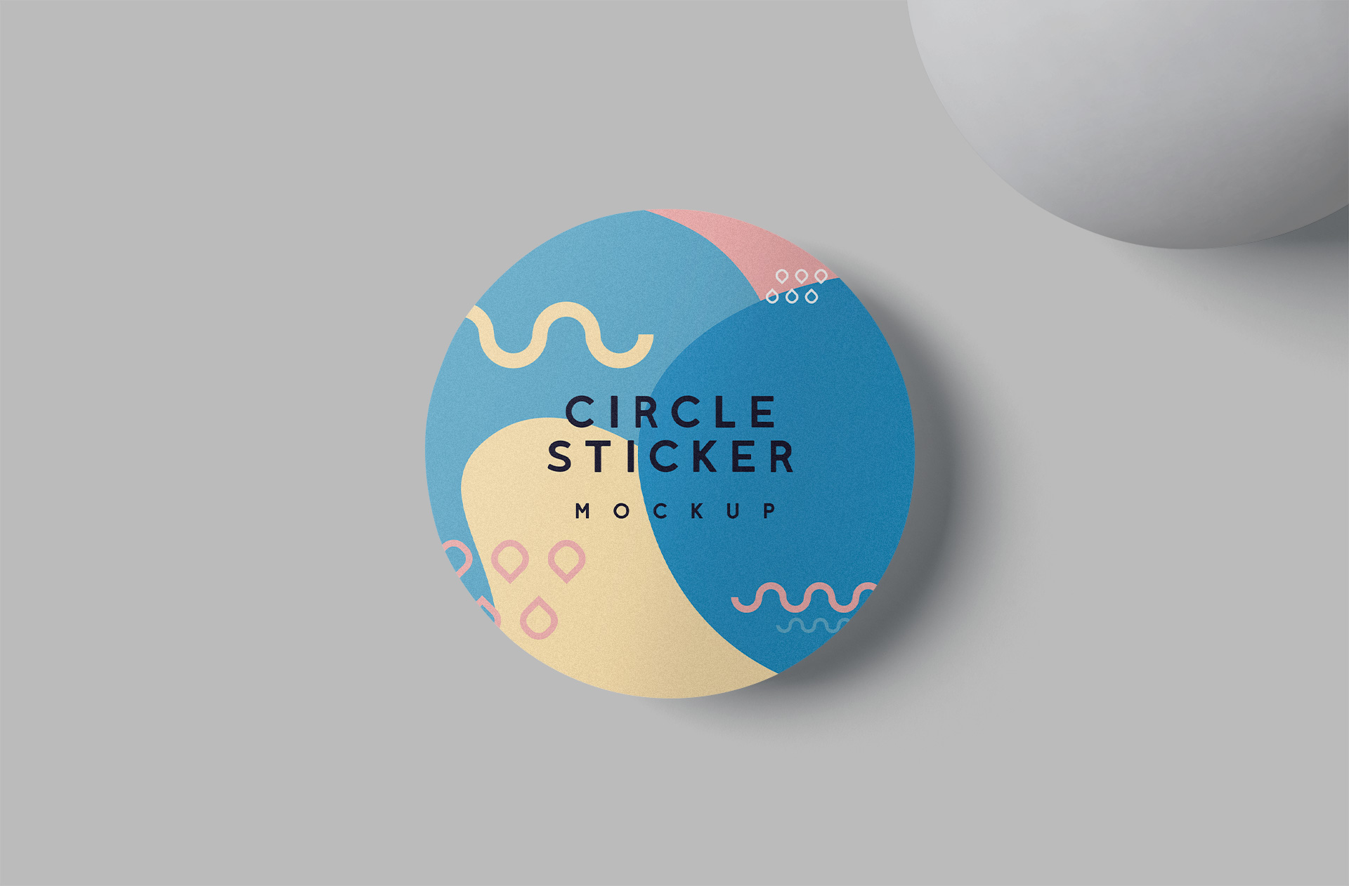 Customizable Circle Sticker Mockup for Marketing