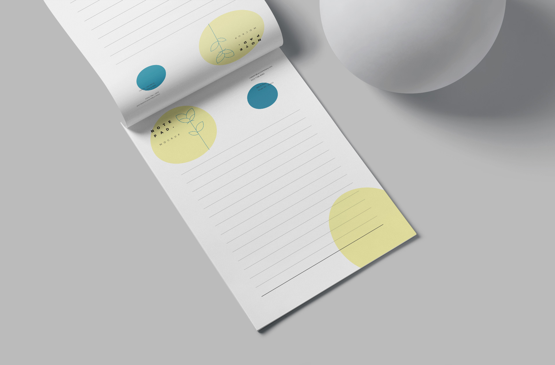 Elegant Notepad Mockup with Customizable Design