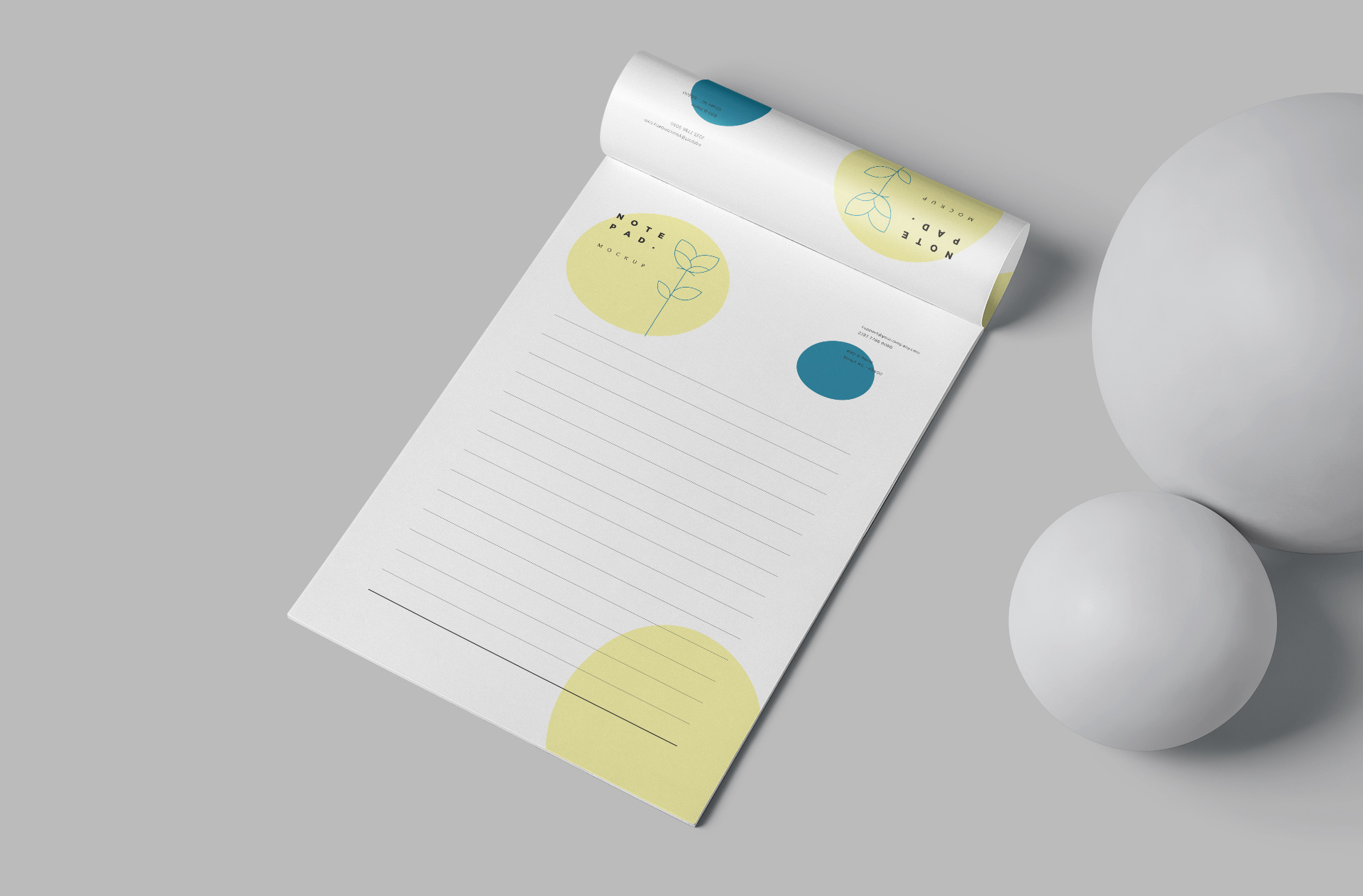 Customizable Notepad Cover Mockup for Branding