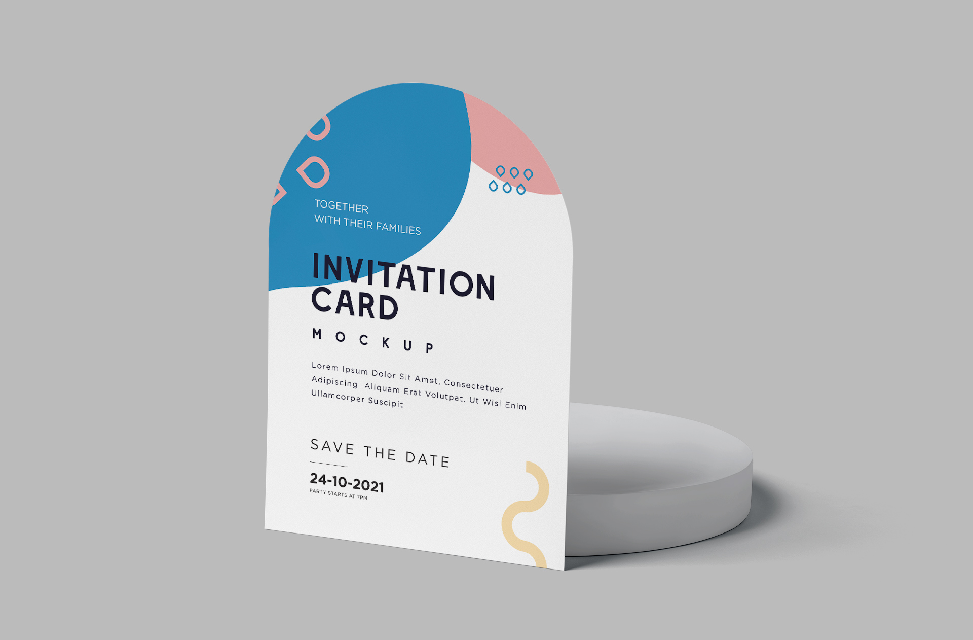 Elegant Arch Invitation Card Mockup Design