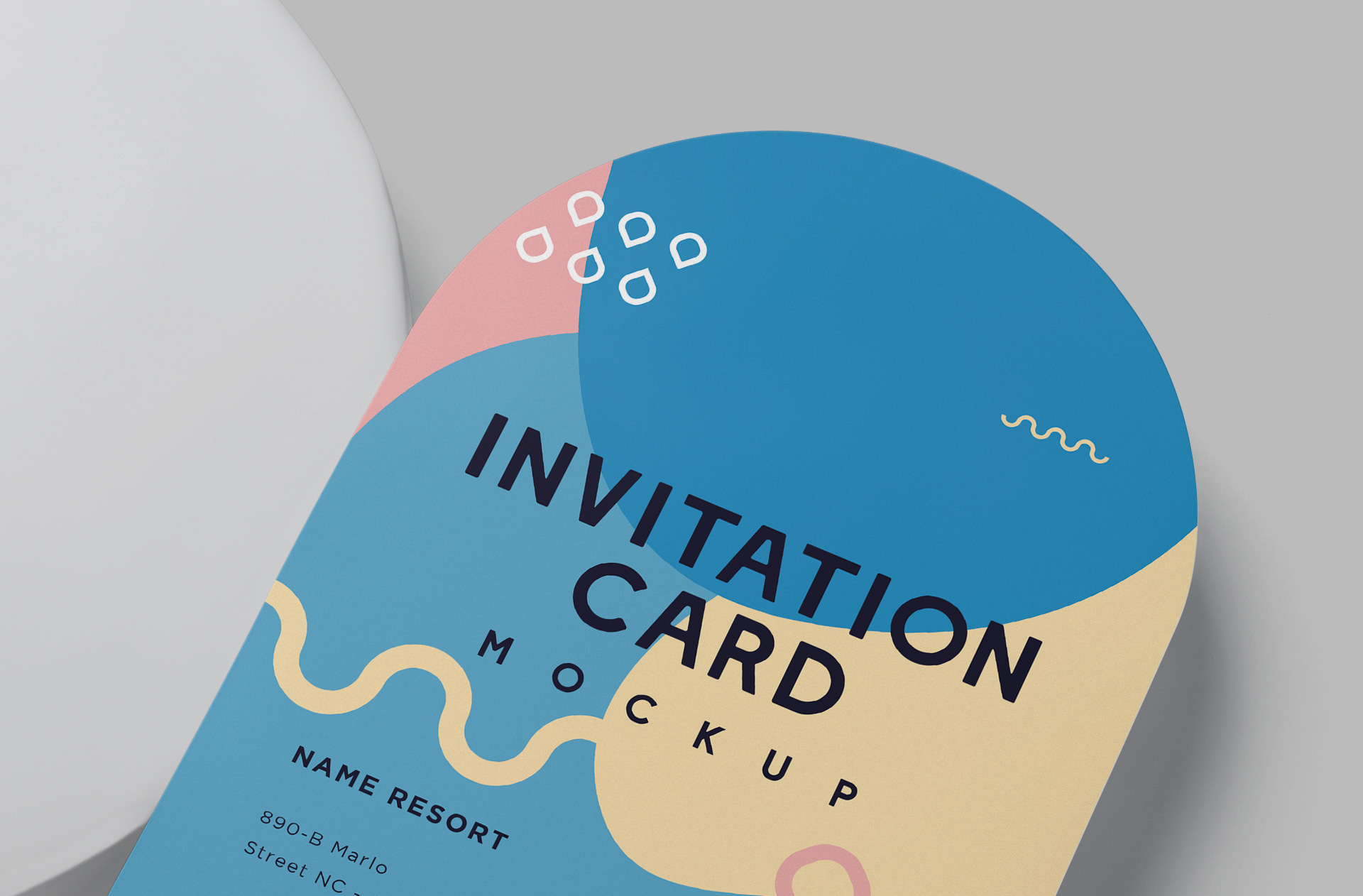 arch invitation mock-up