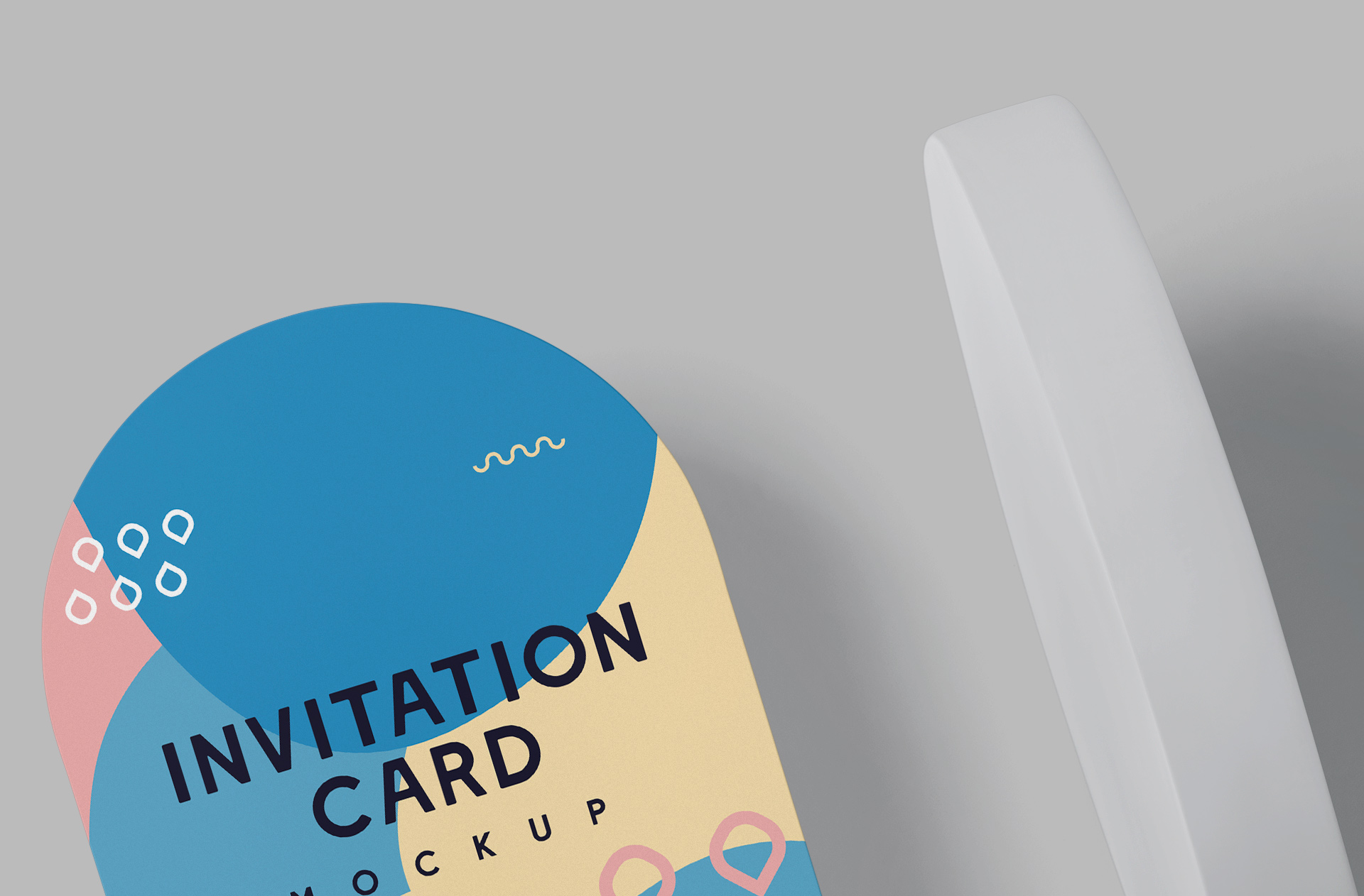 arch invitation card mock-up