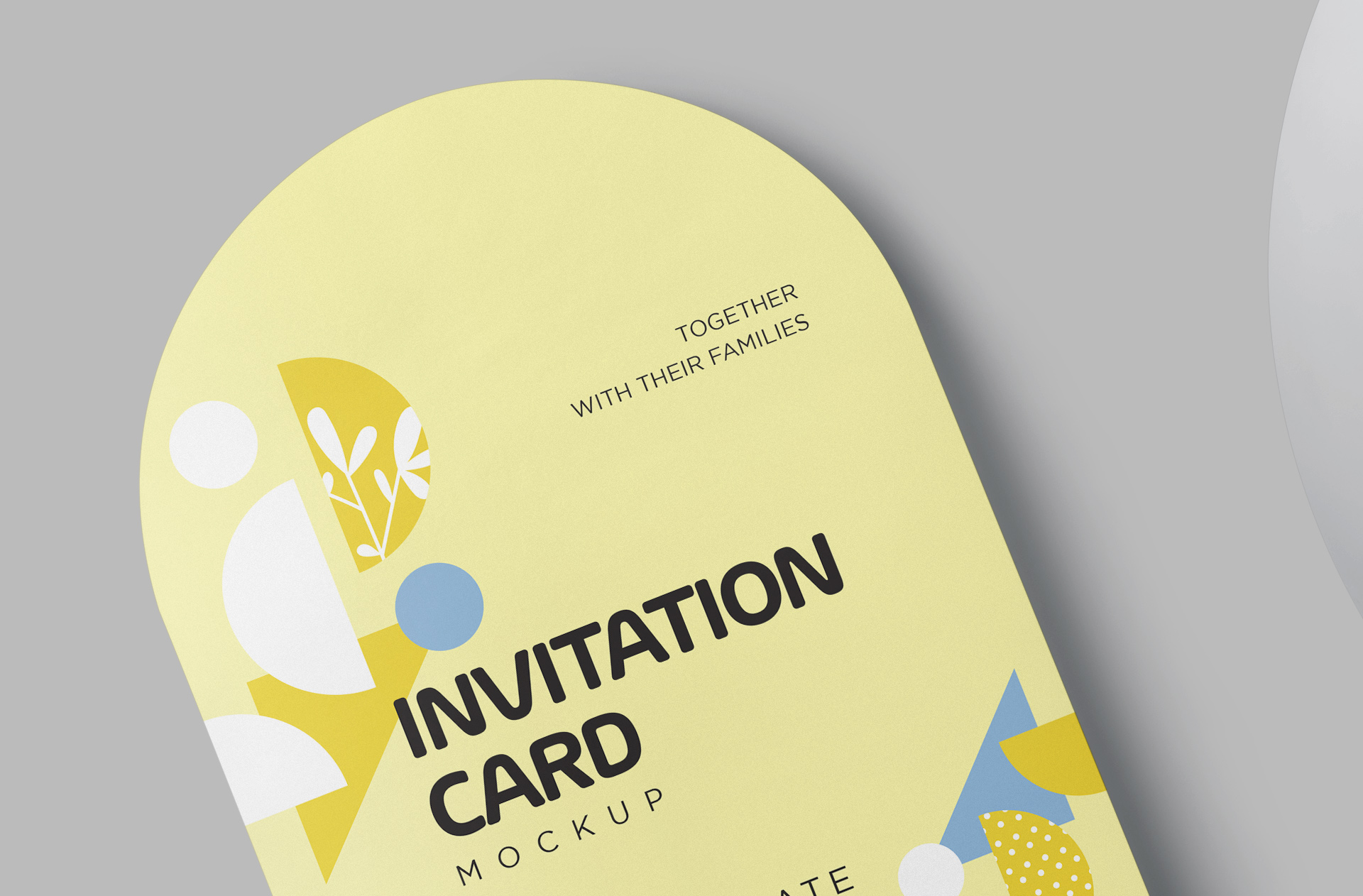arch invitation card mock-up