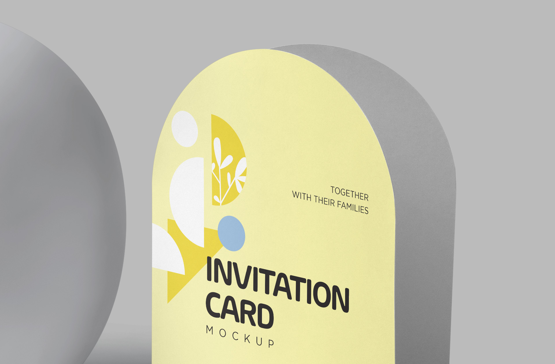 arch invitation card mock-up