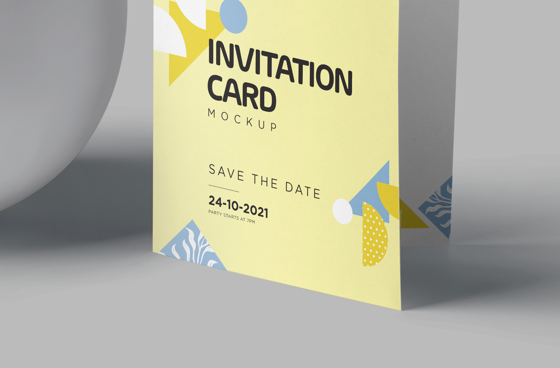 arch invitation card mock-up