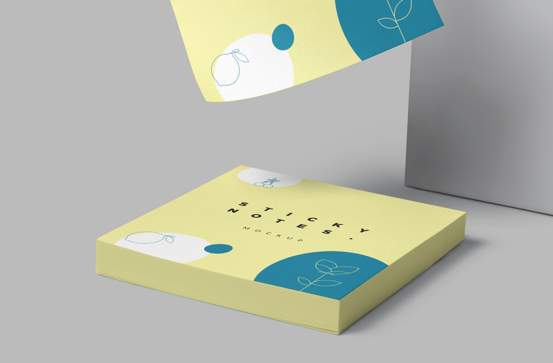 clean sticky notes mock-up