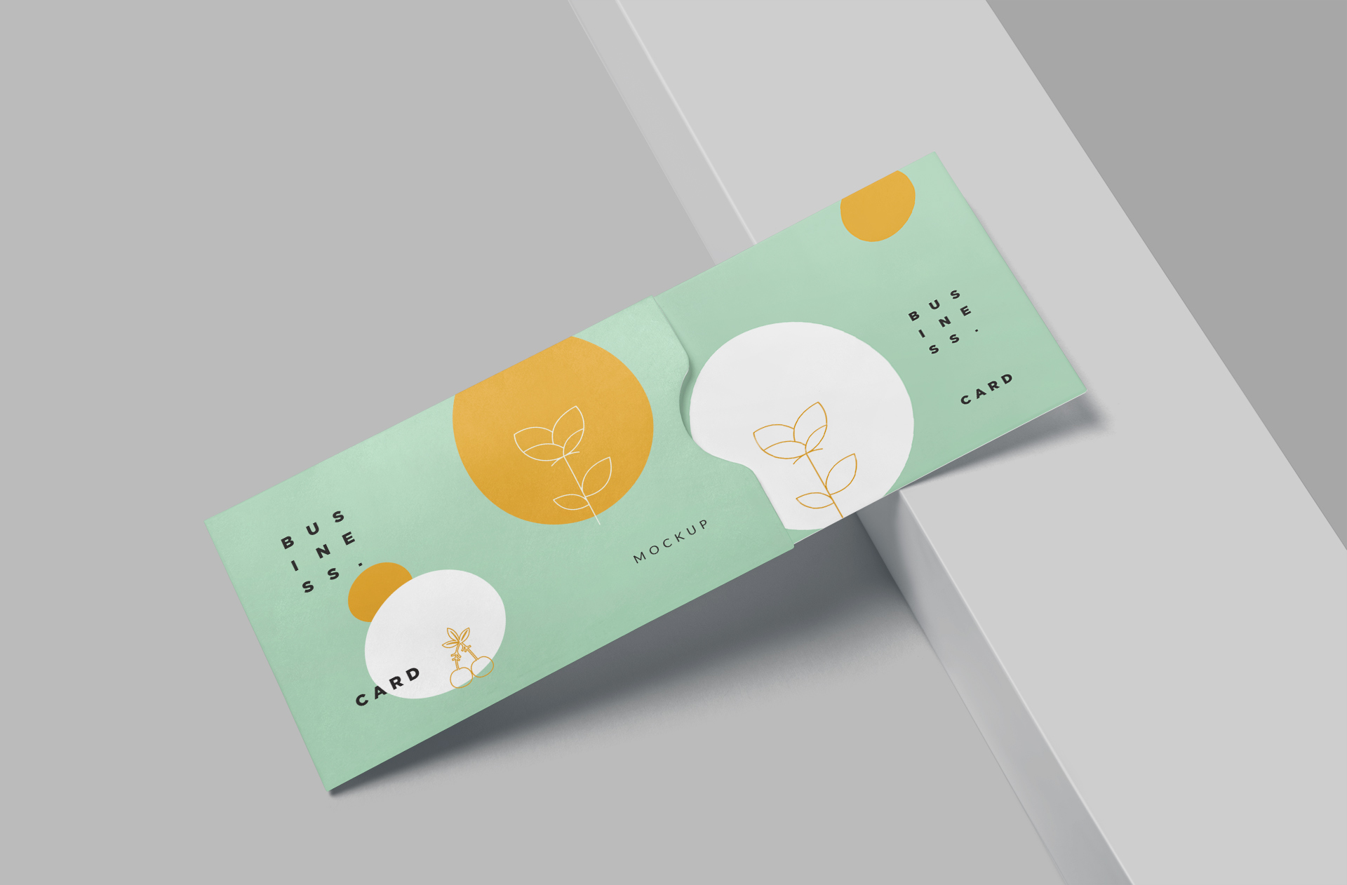 Bi-Fold Business Card Mockup for Corporate Identity