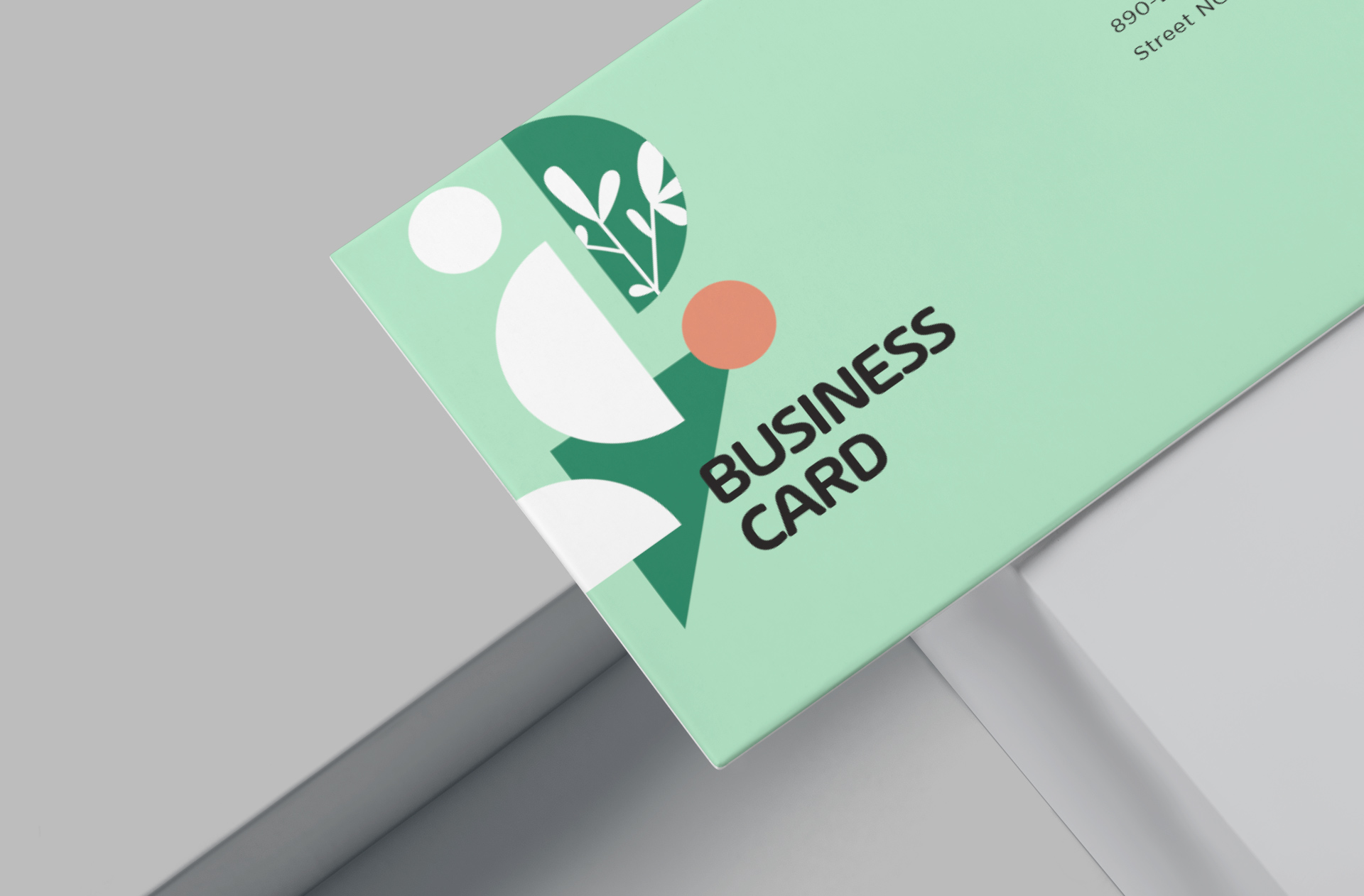 abstract geometric business card PSD