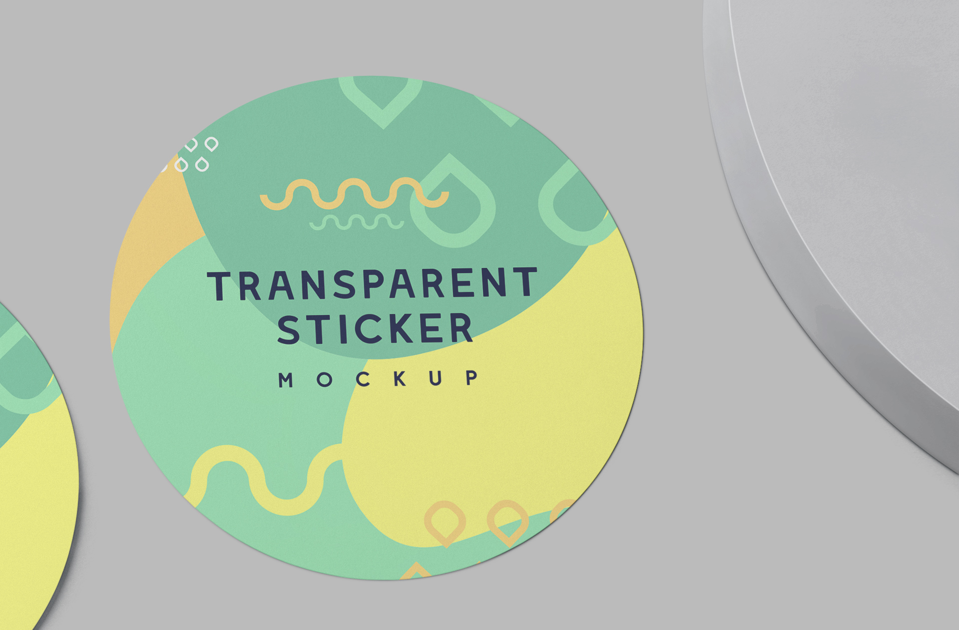 professional sticker design mock-up