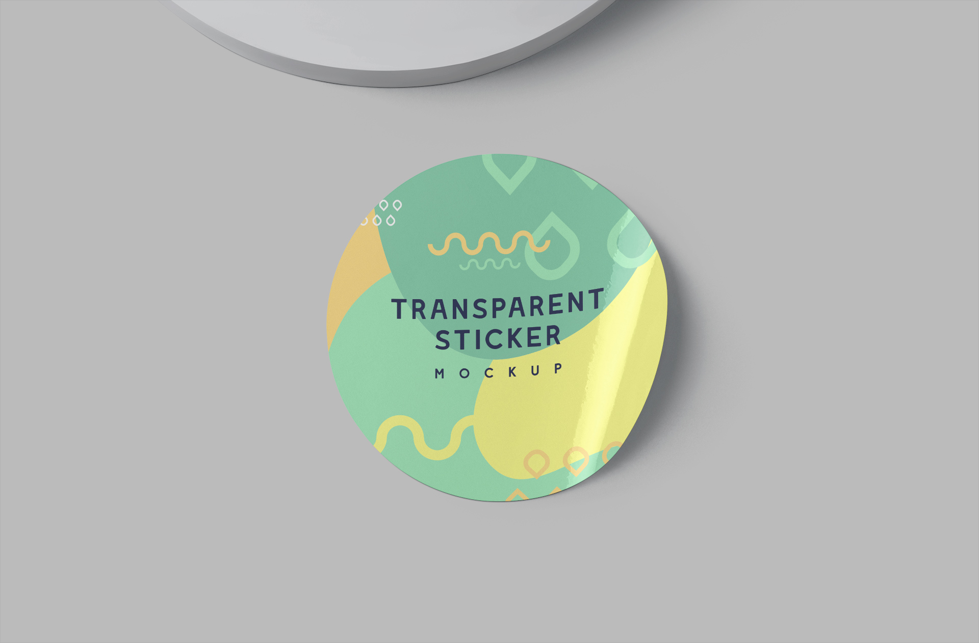 Customizable Transparent Sticker Mockup Template