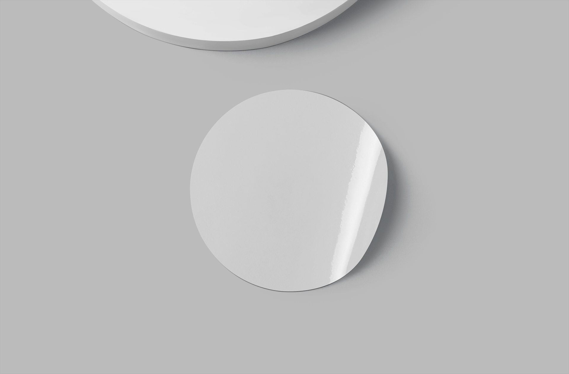 circular sticker mock-up