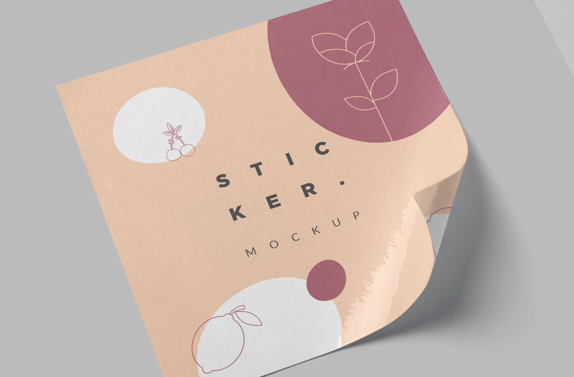 branding sticker mock-up