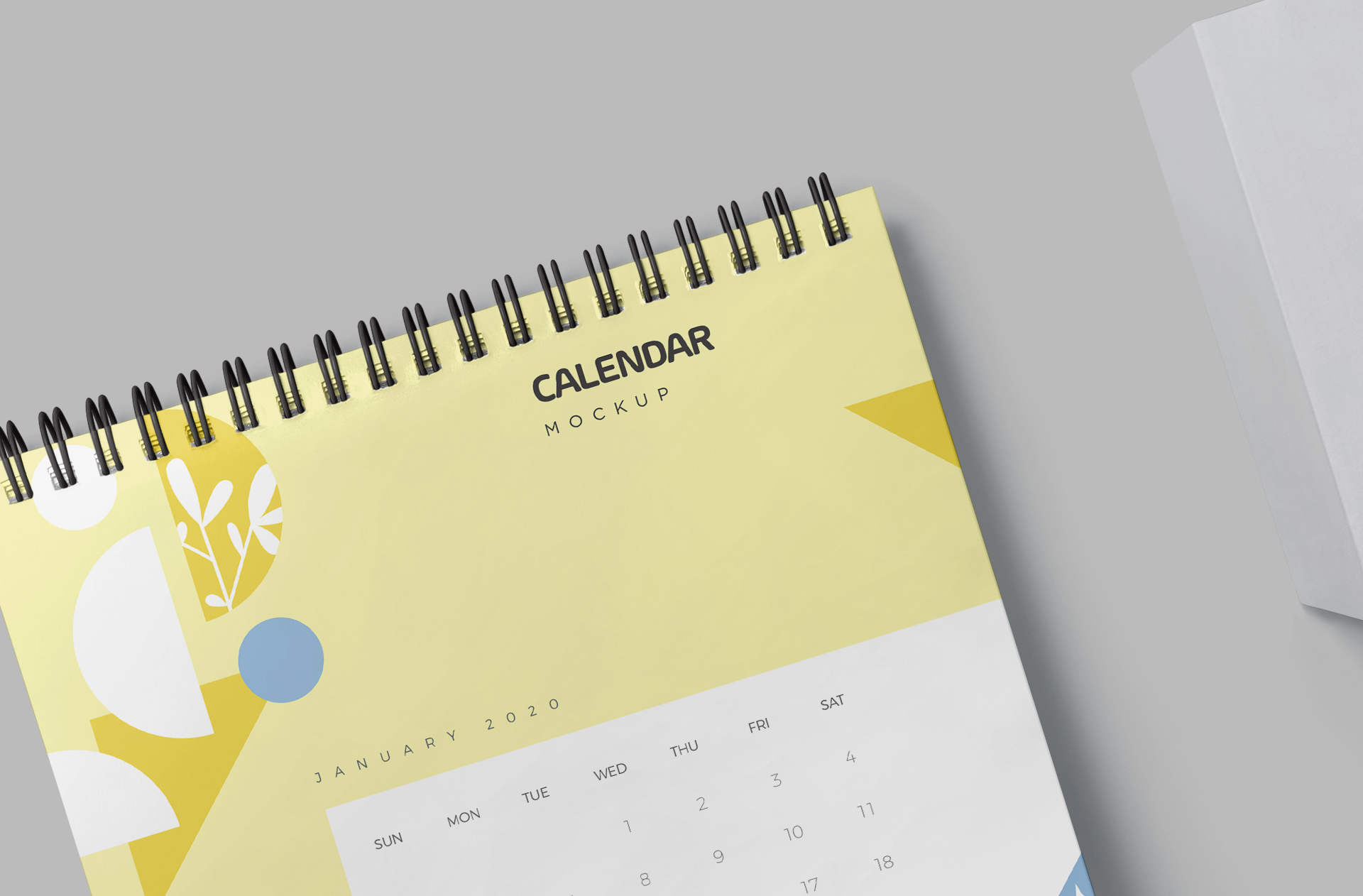 branding calendar design mockup