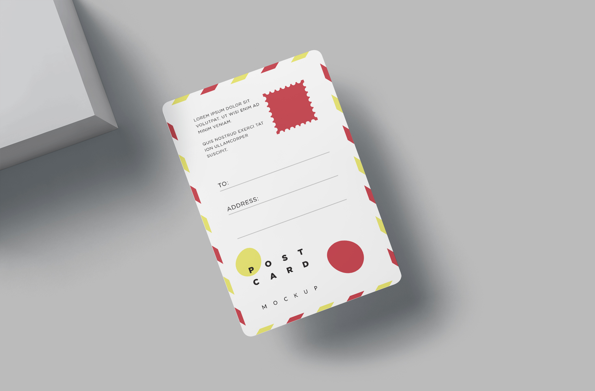 Customizable Minimalist Postcard Mockup Design